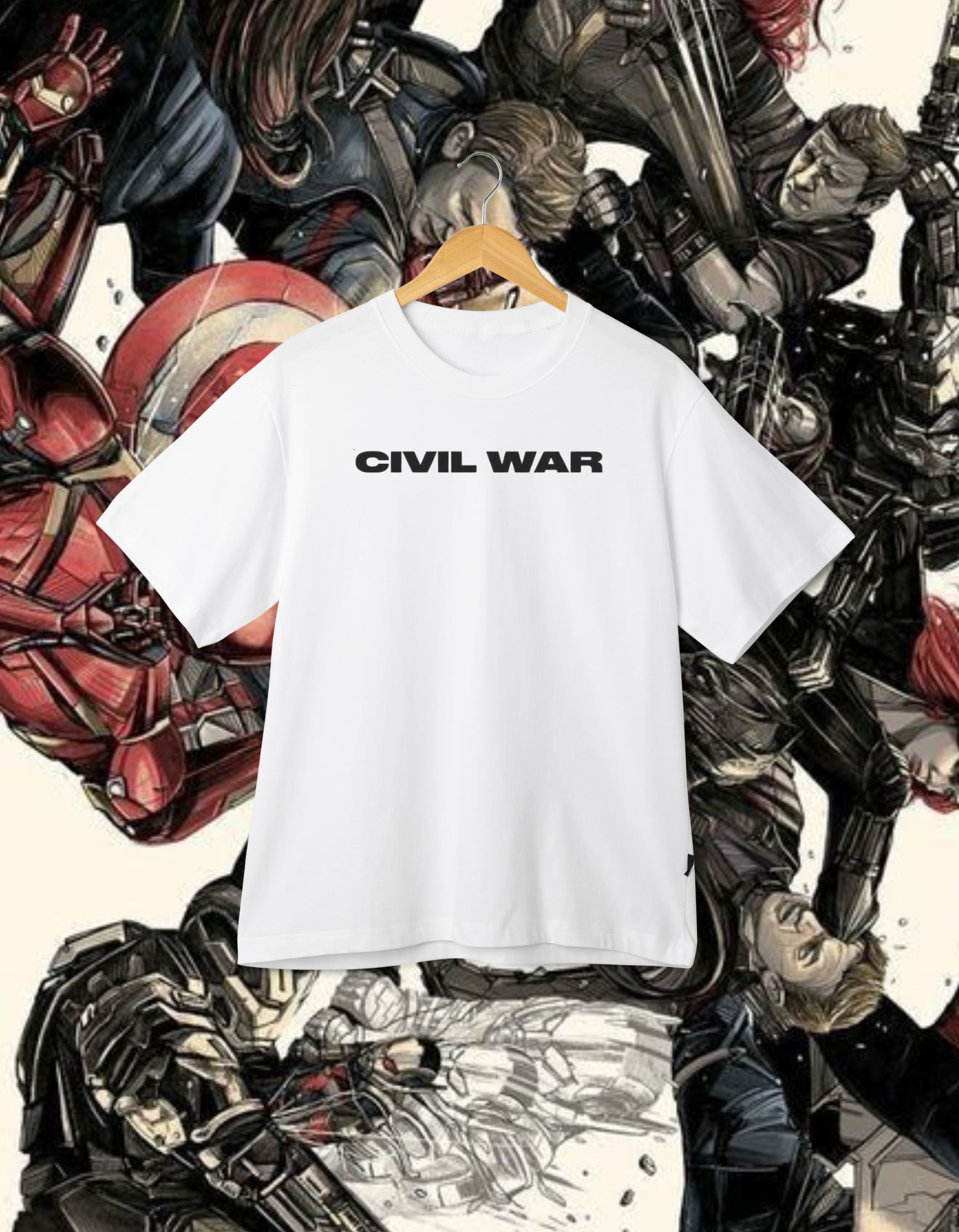 Team Iron Man vs Team Captain America Graphic T-Shirt
