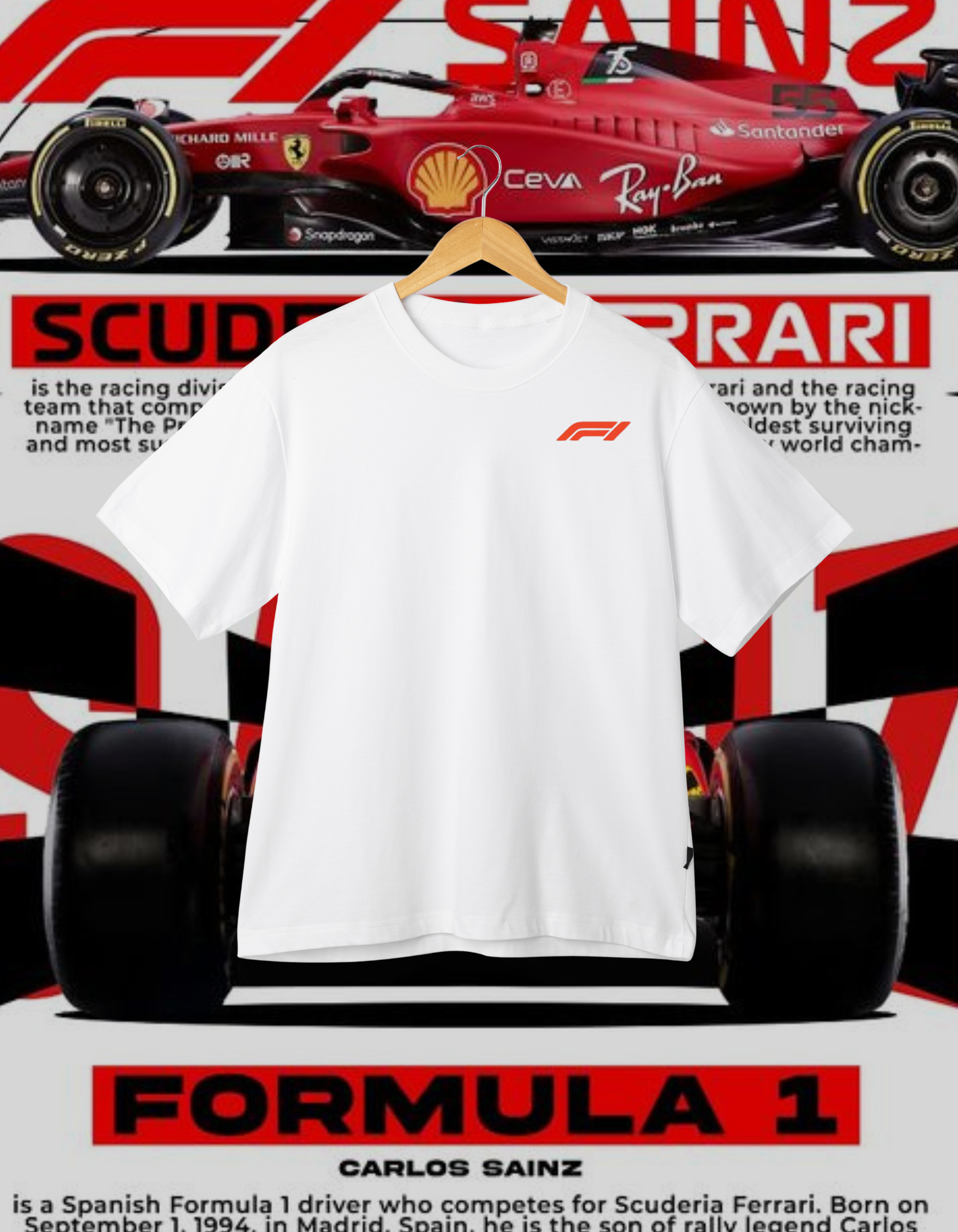 Carlos Sainz Scuderia Ferrari Oversized T-Shirt