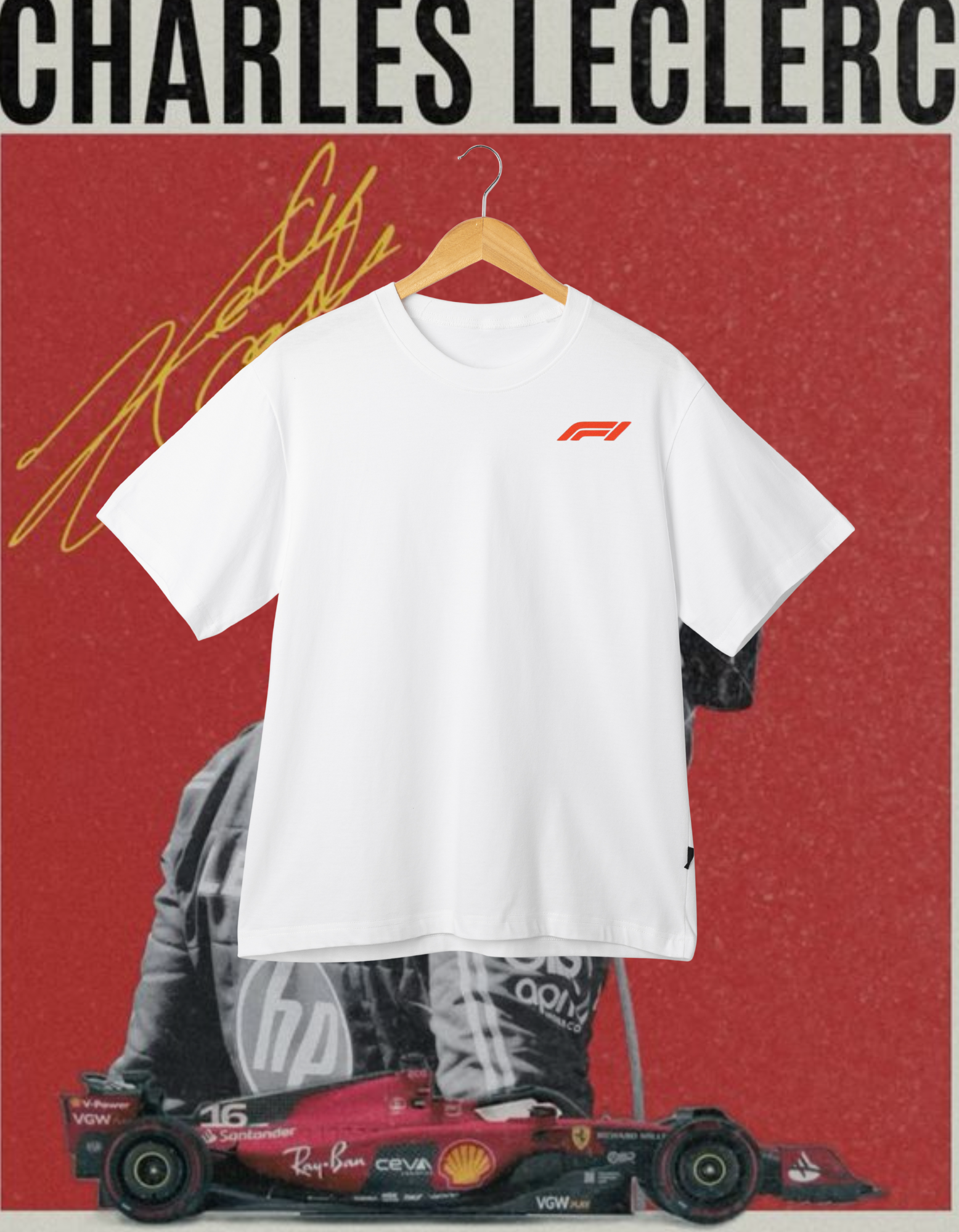 Charles Leclerc Scuderia Ferrari Oversized T-Shirt