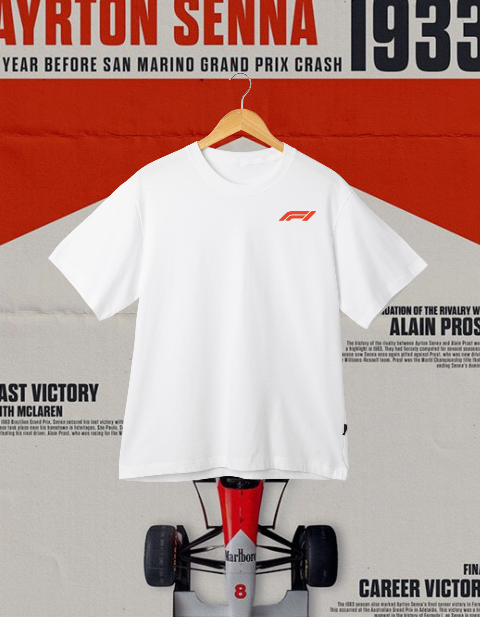 Ayrton Senna Vintage F1 Racing Oversized T-Shirt