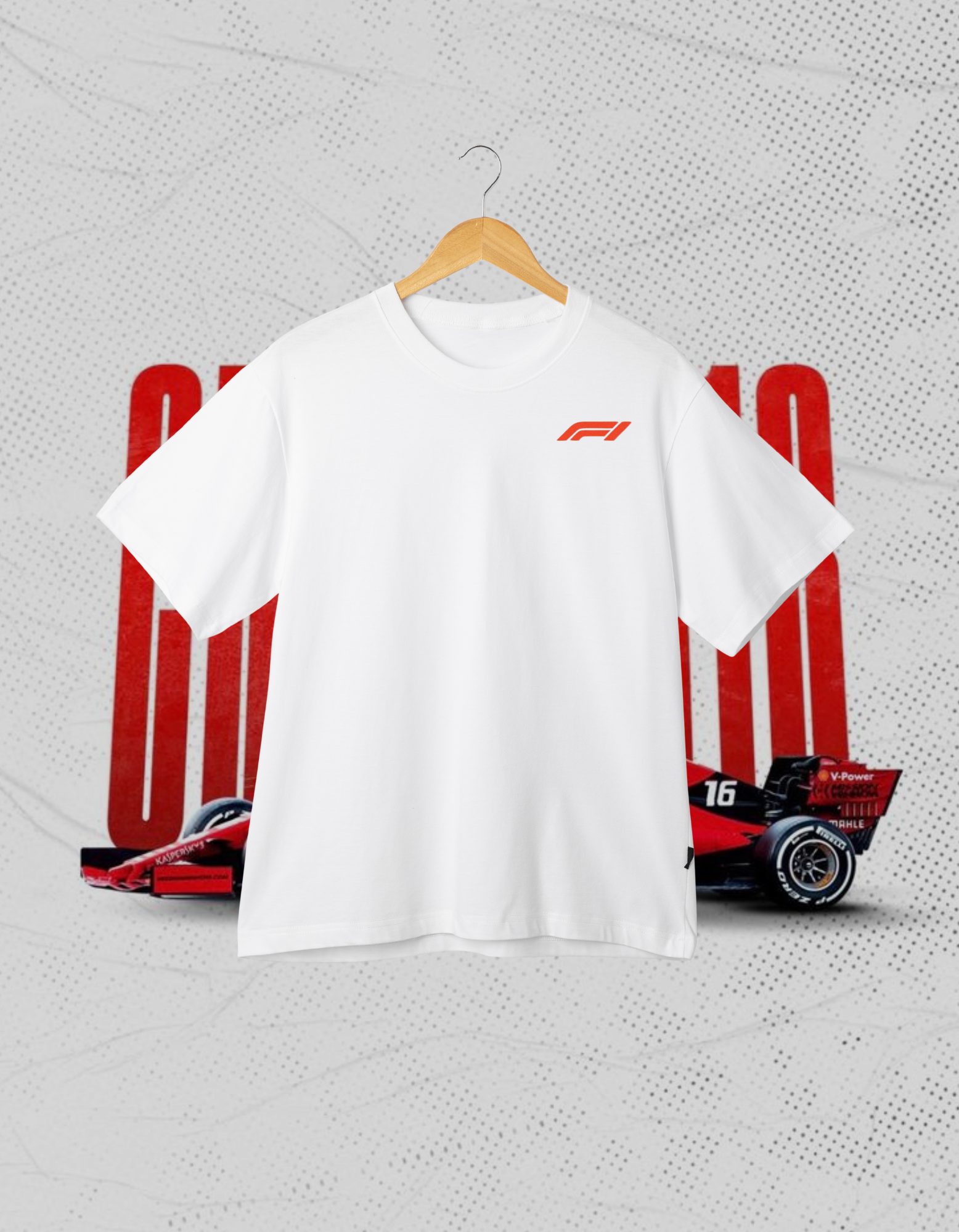Charles Leclerc F1 Race Car Tribute T-Shirt - Scuderia Ferrari