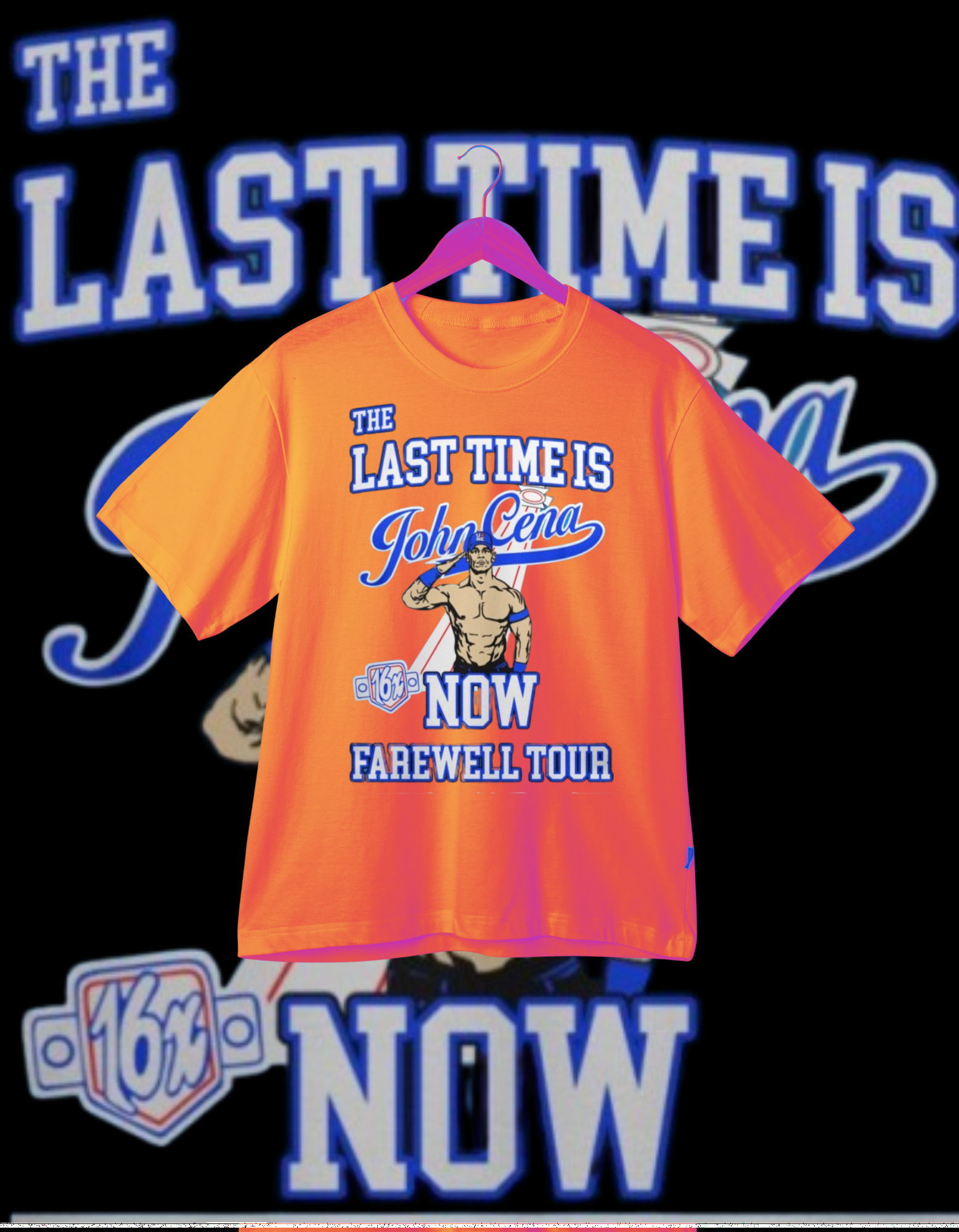 Official John Cena "The Last Time Is Now" 16X Farewell Tour T-Shirt