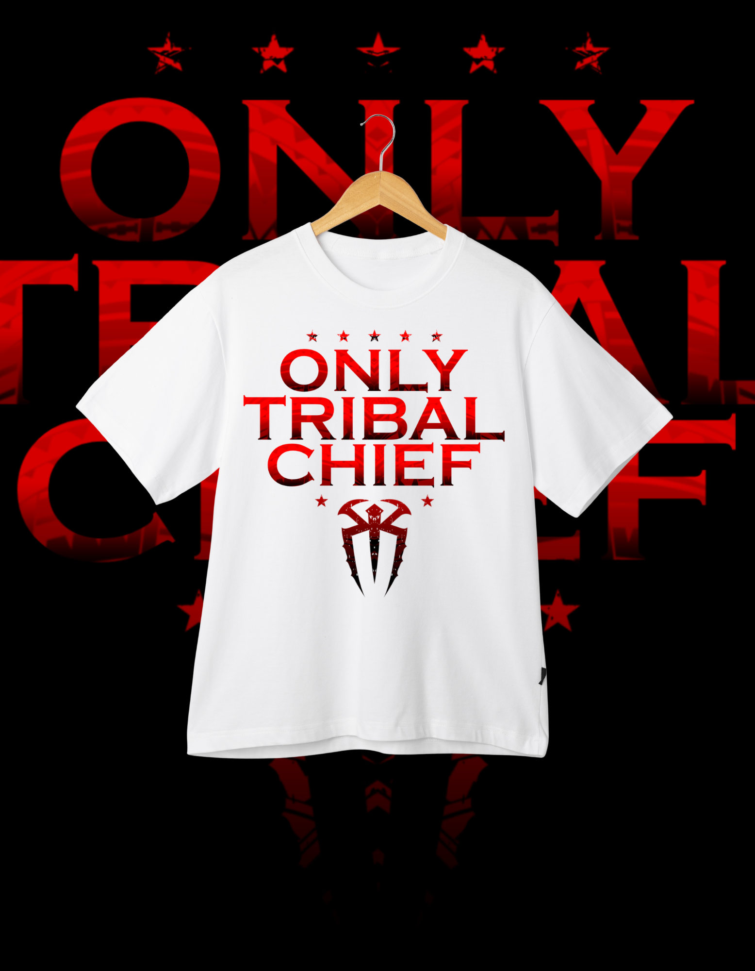 Roman Reigns "Only Tribal Chief" Head of the Table Logo Wrestling T-Shirt