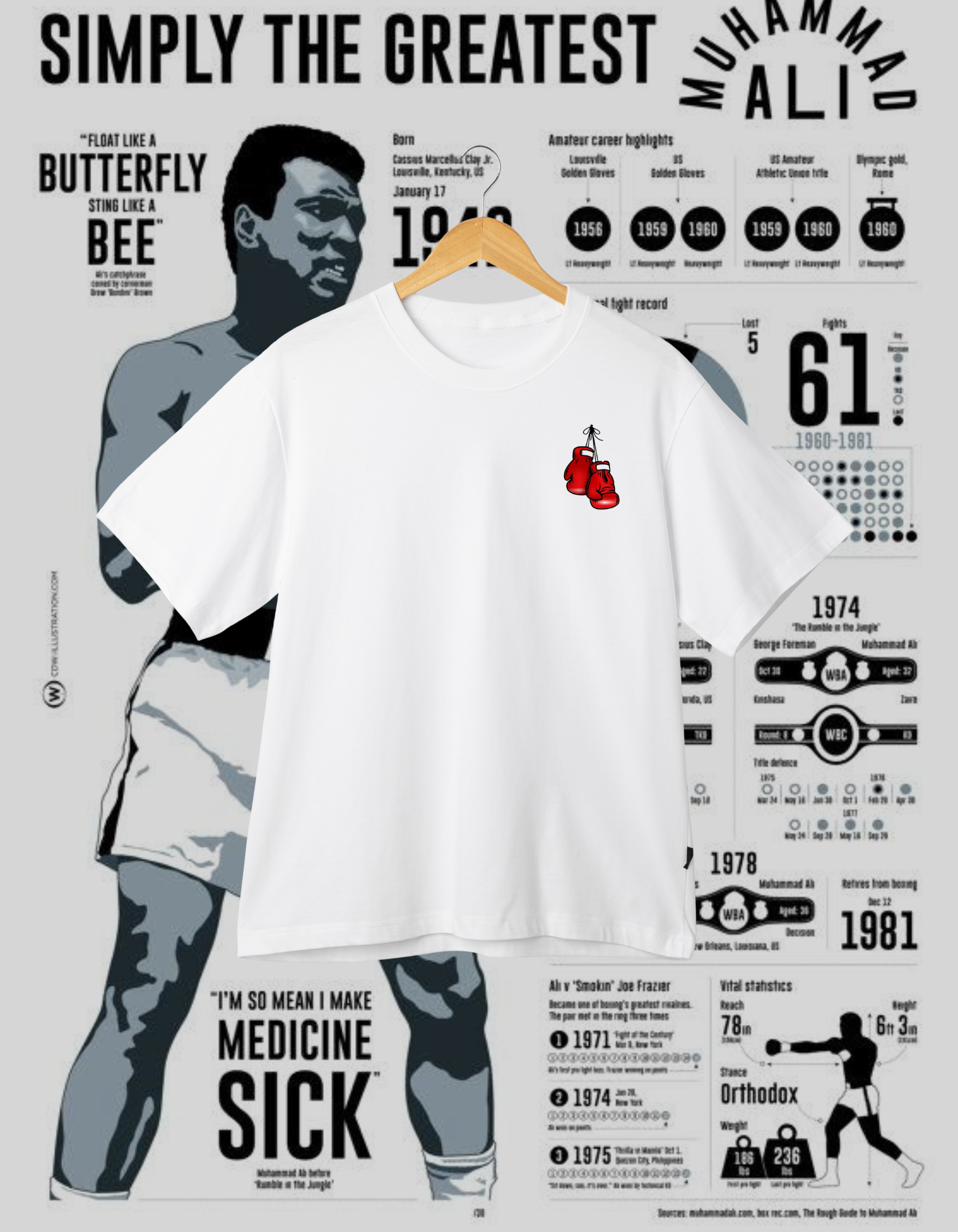 Muhammad Ali Inspired Boxing T-Shirt