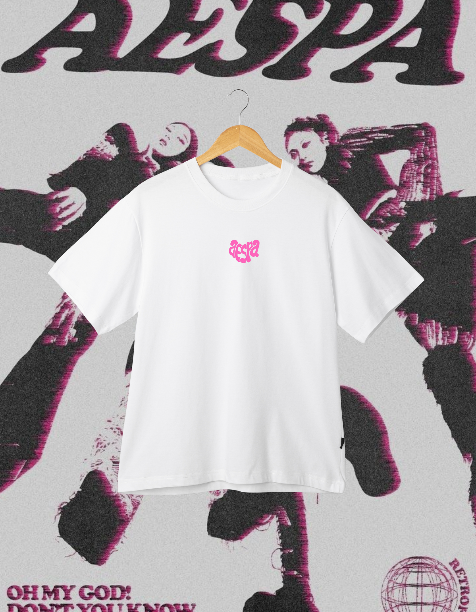 aespa Savage Retro Back Print T-Shirt K-Pop Merch