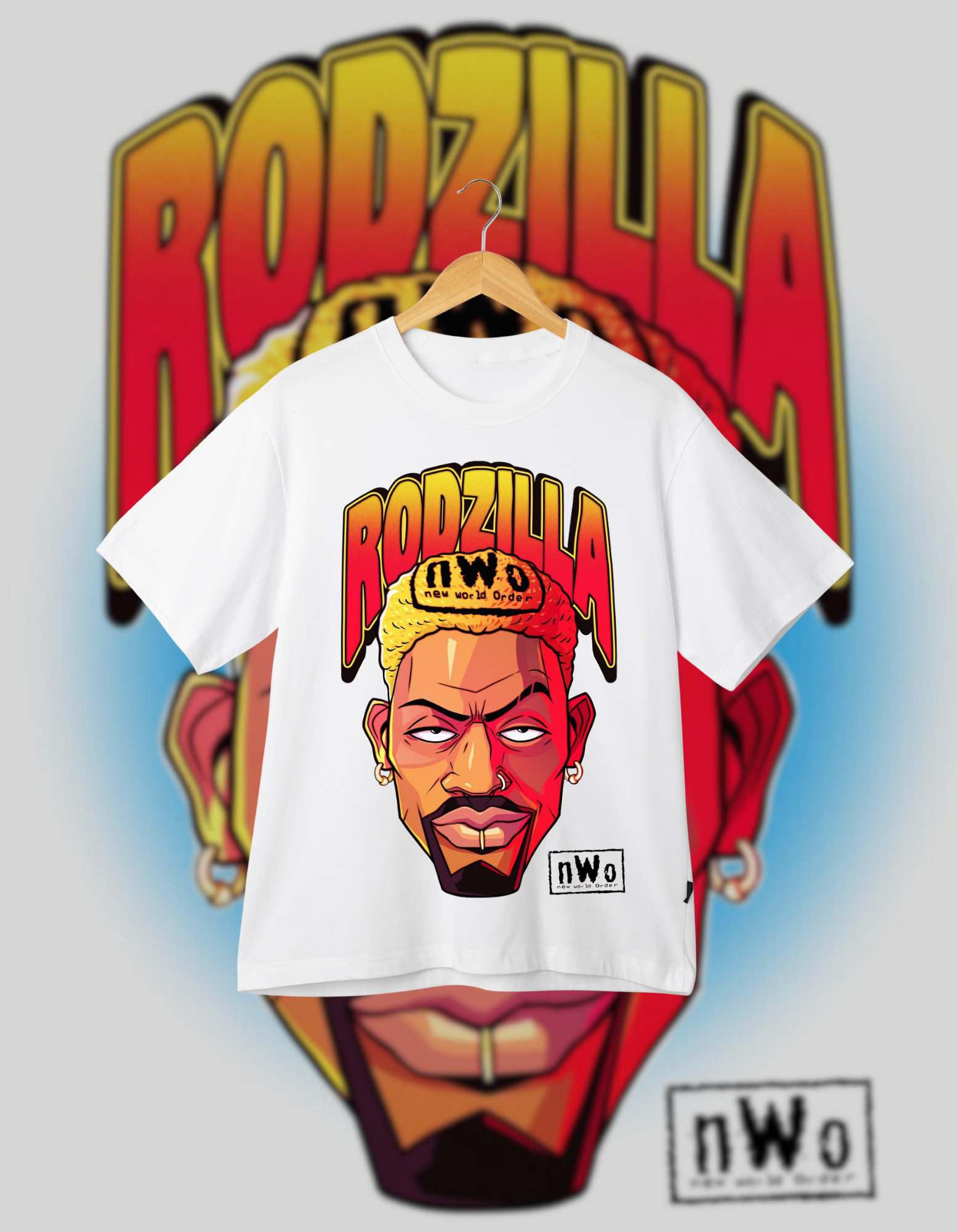 Dennis Rodman "Rodzilla" NWO Drop Shoulder T-Shirt