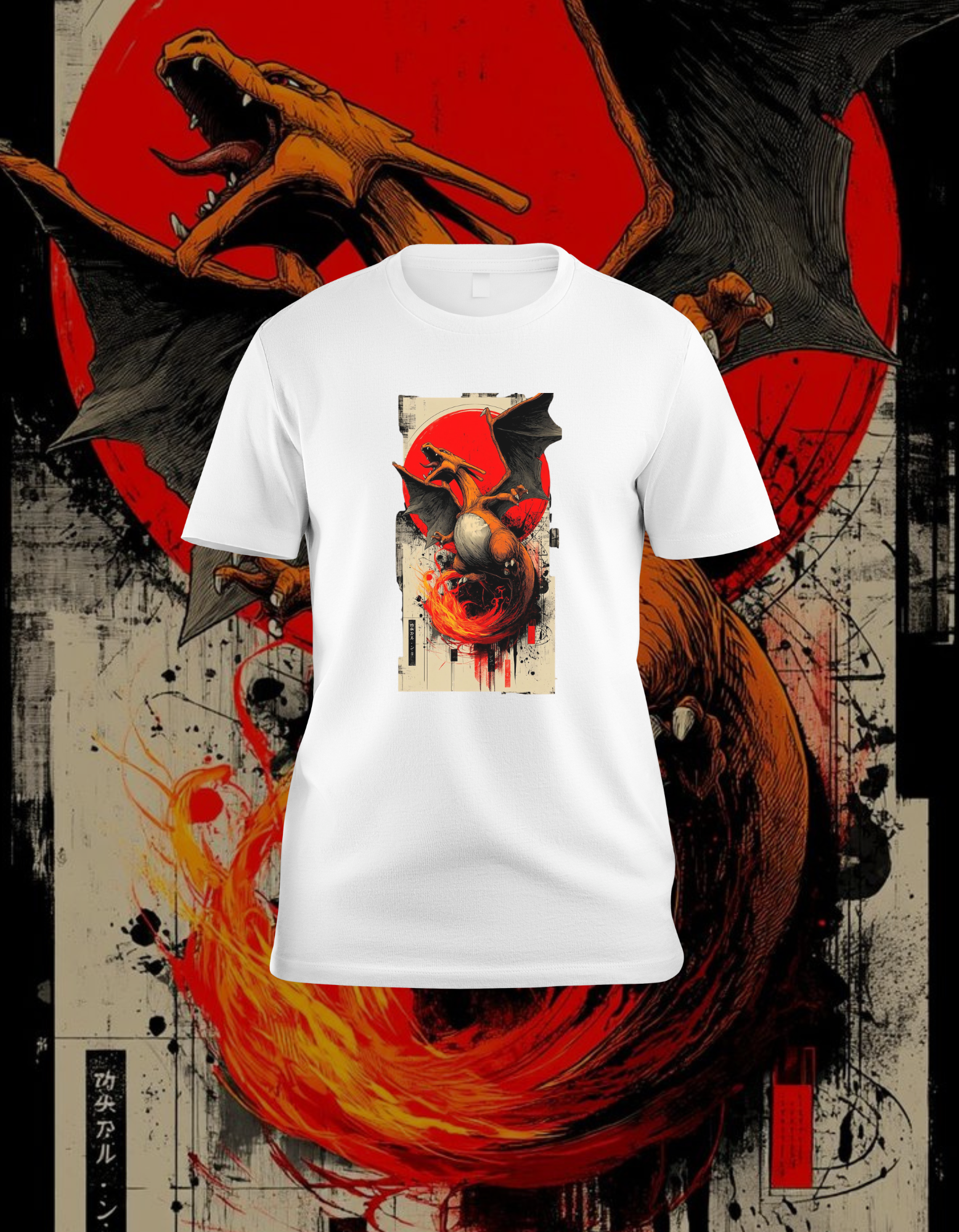 Pokemon Charizard Japanese Art T-Shirt