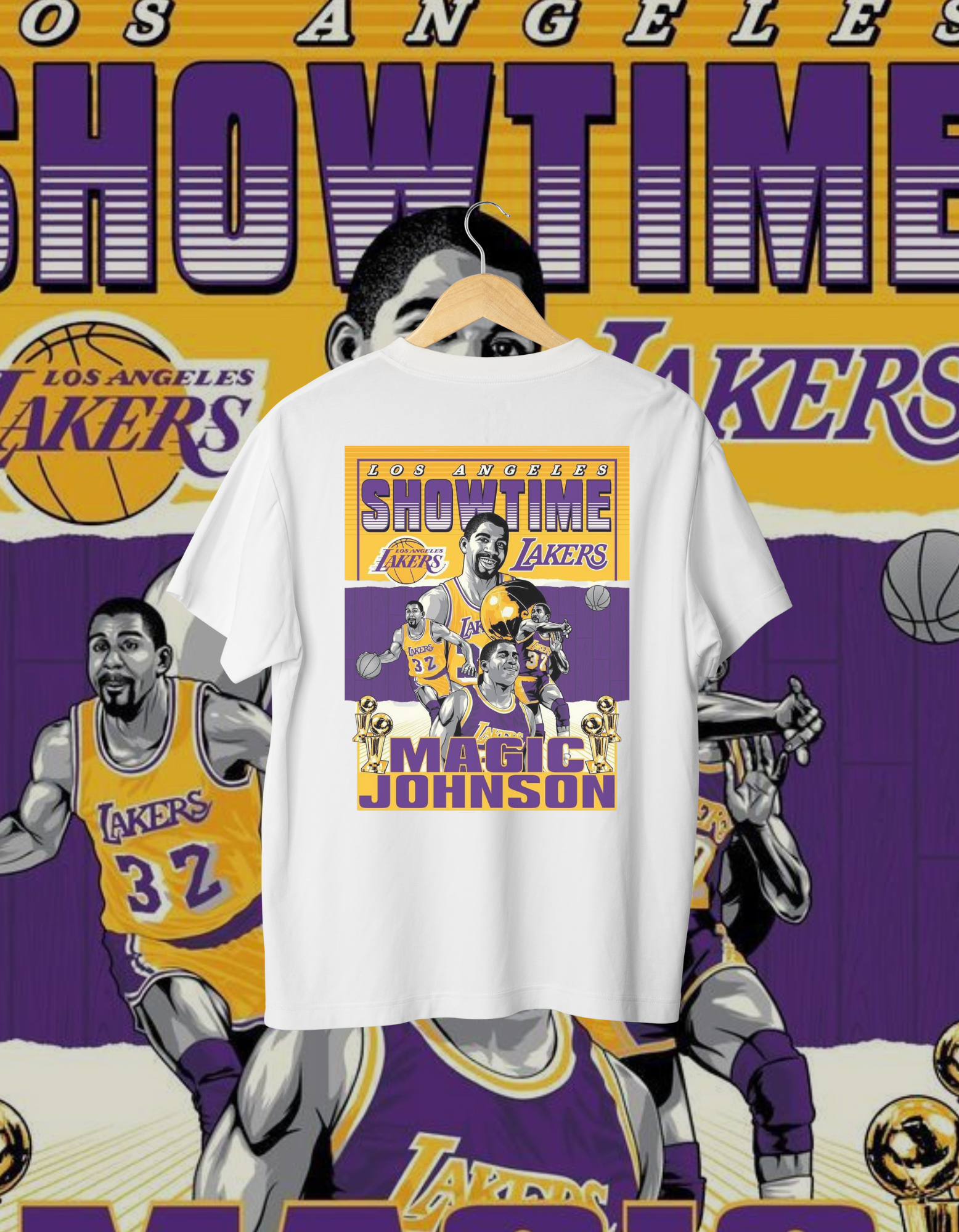Magic Johnson "Showtime" Drop Shoulder T-Shirt