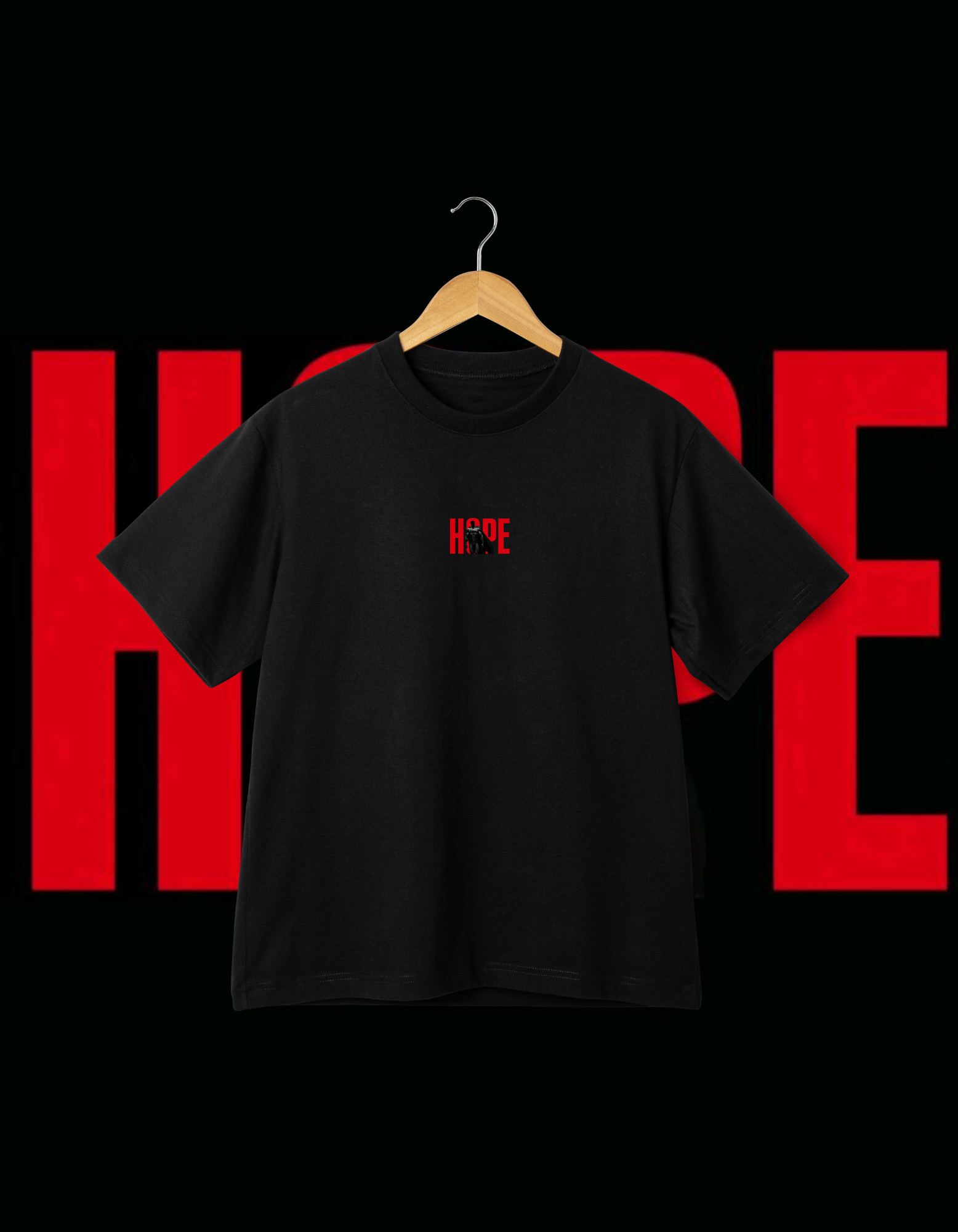 "Hope" Minimalist Black T-Shirt