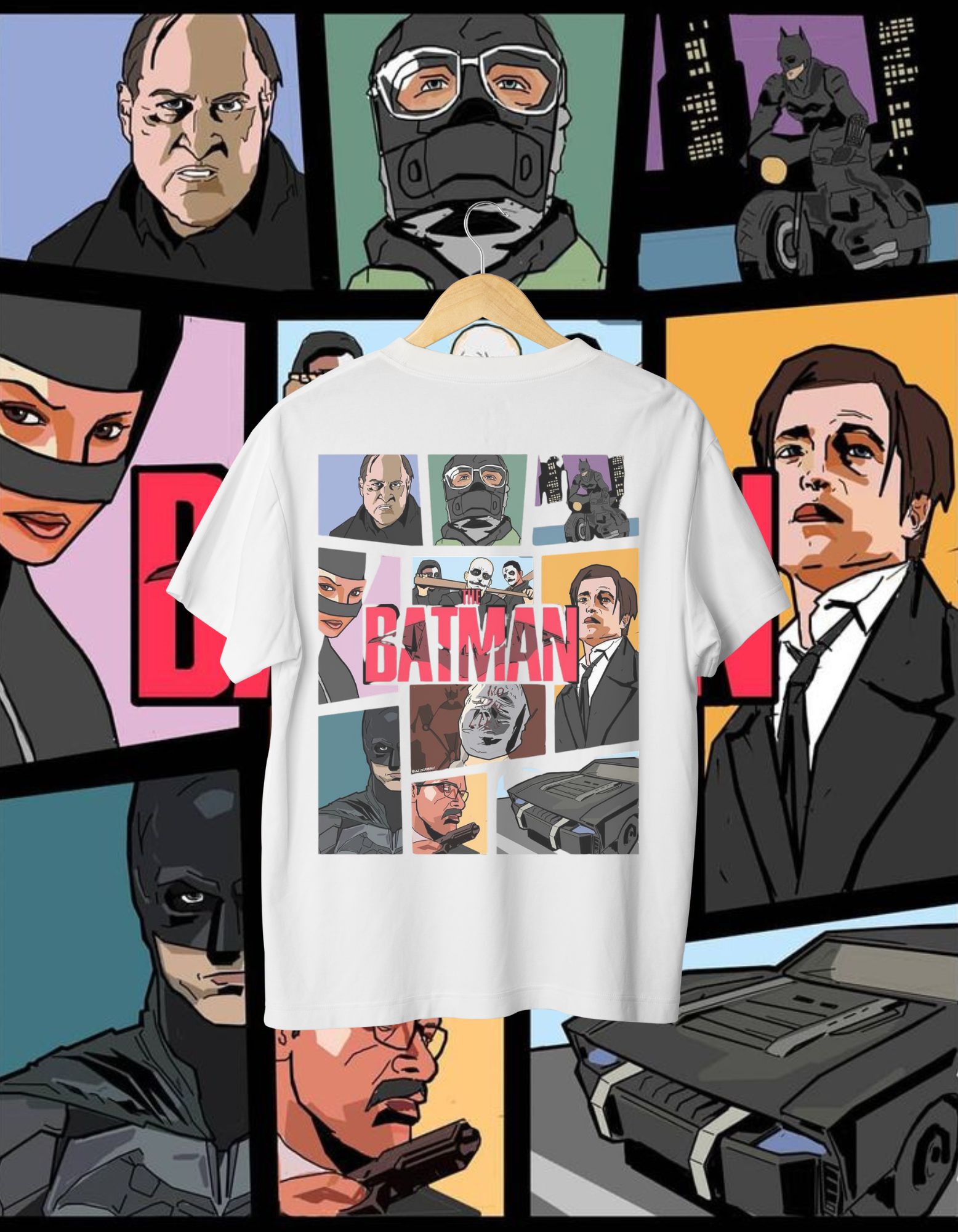 The Batman 2022 Movie Character T-Shirt (Back Print)
