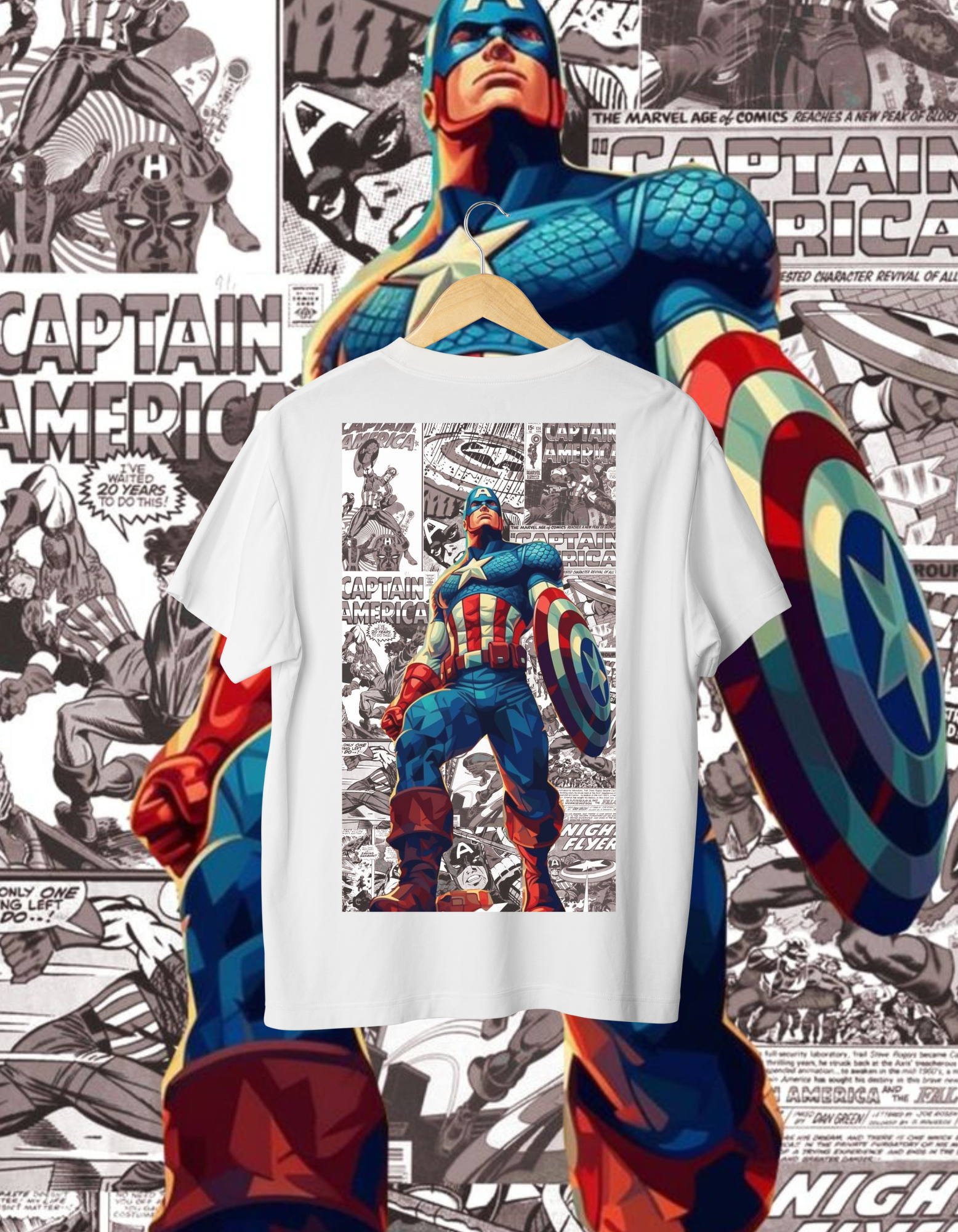 Vintage Captain America Comic T-Shirt