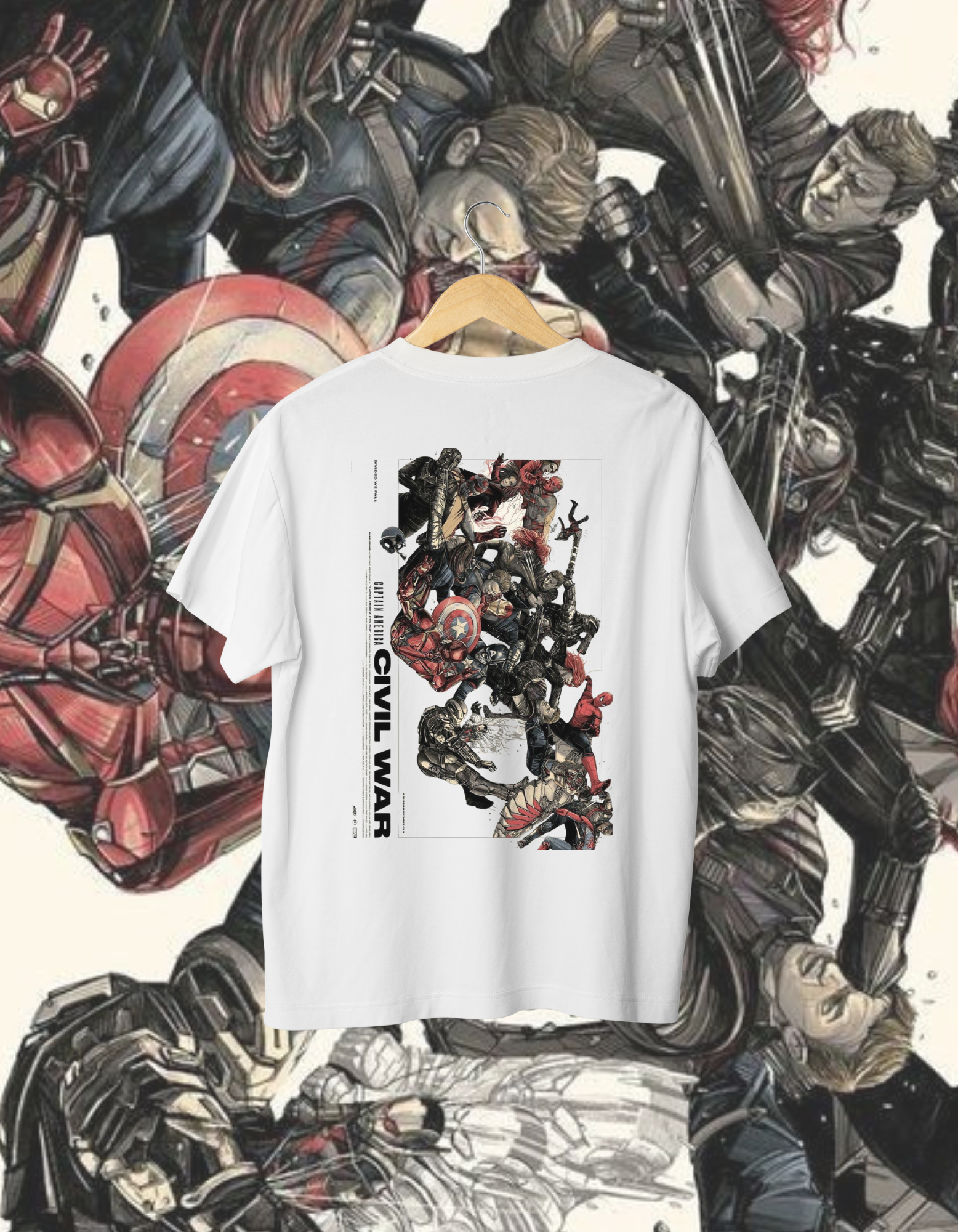 Team Iron Man vs Team Captain America Graphic T-Shirt