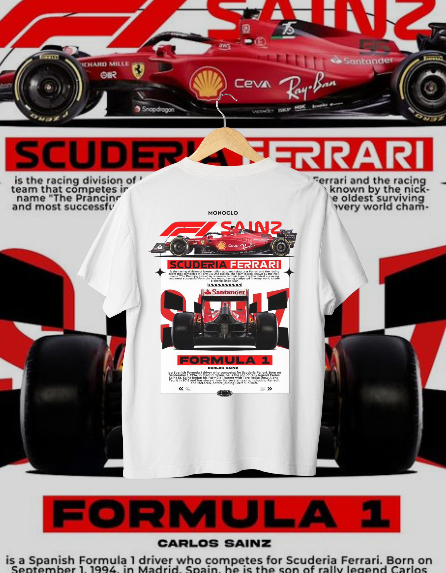 Carlos Sainz Scuderia Ferrari Oversized T-Shirt