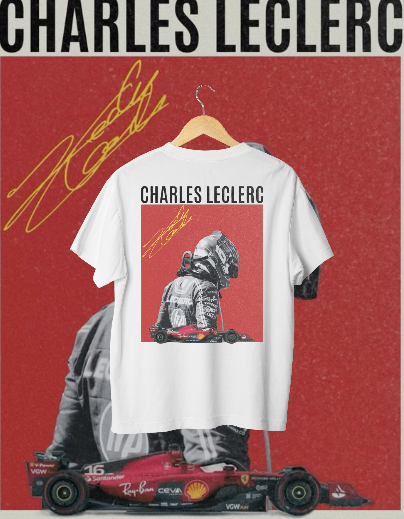 Charles Leclerc Scuderia Ferrari Oversized T-Shirt
