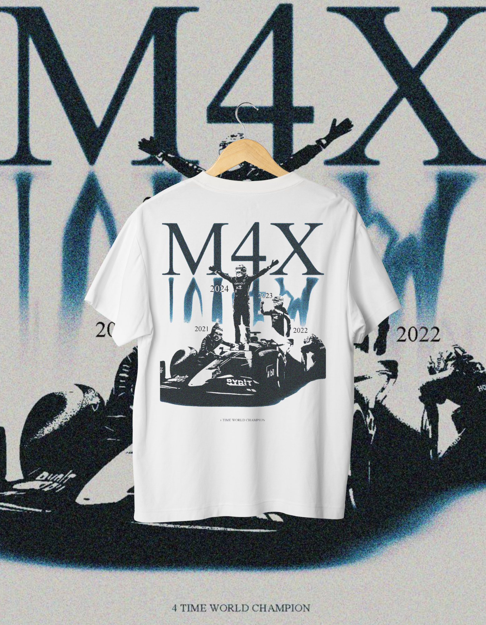 Max Verstappen 4x World Champion Oversized T-Shirt