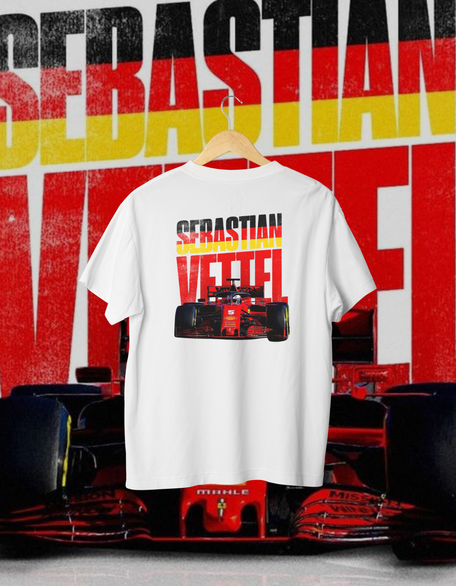 Sebastian Vettel Tribute F1 Oversized T-Shirt