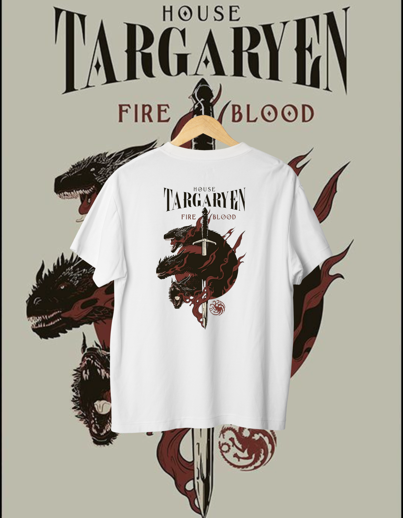 House Targaryen Fire and Blood Dragon T-Shirt