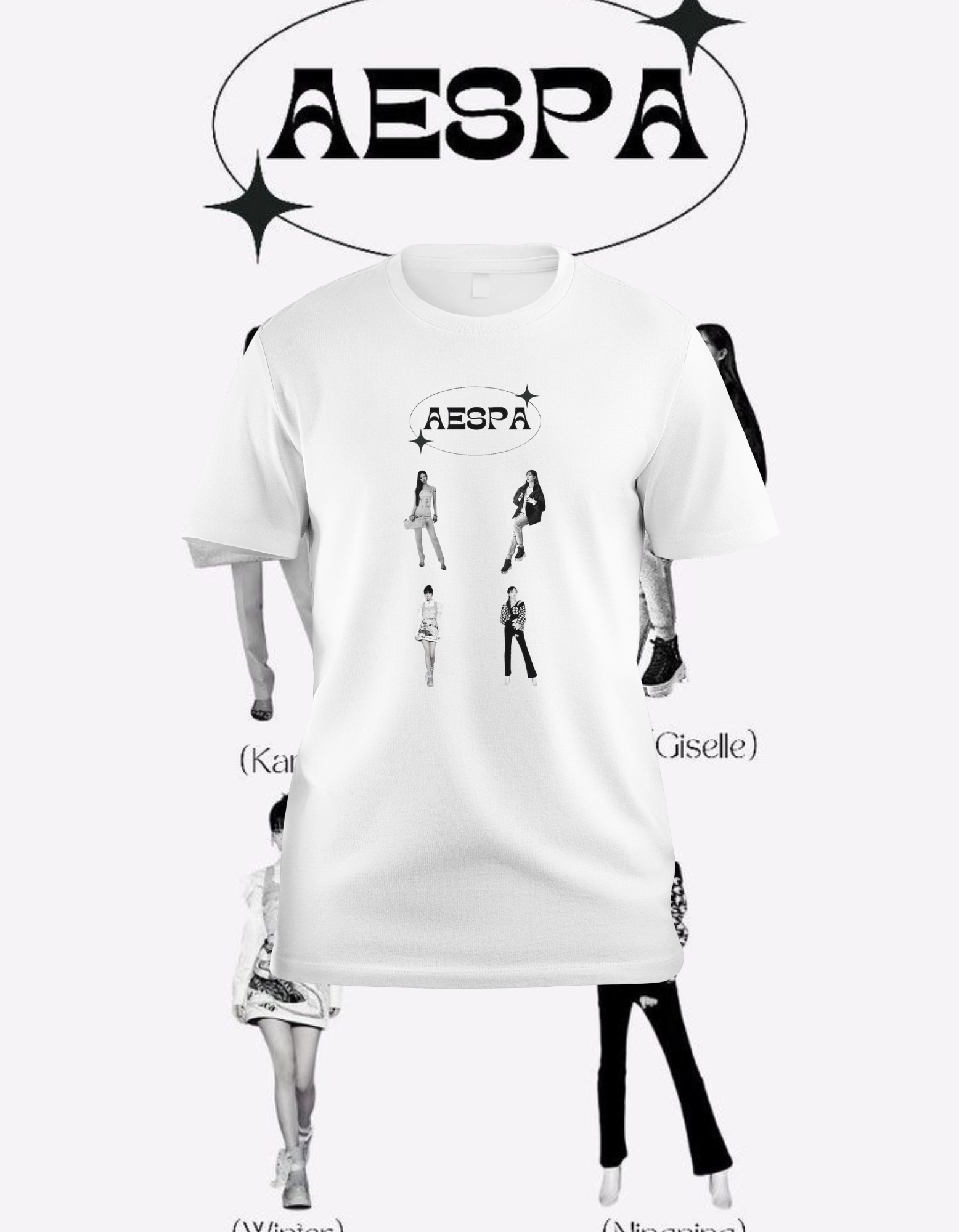 AESPA Group Member Graphic K-Pop T-Shirt