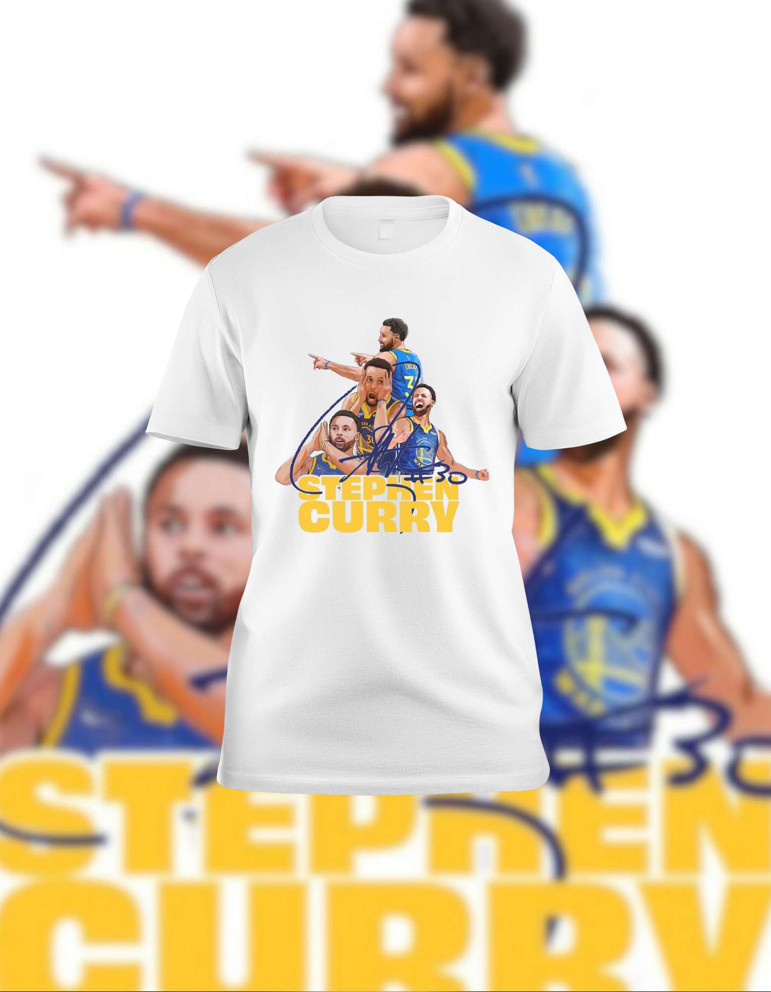 Stephen Curry MVP Collage White T-Shirt