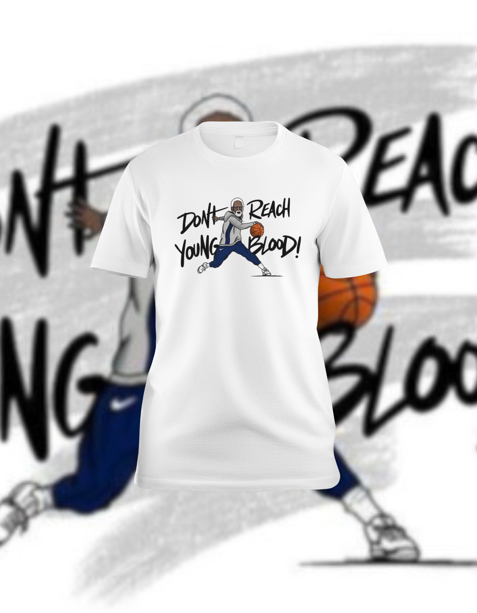 'Don't Reach Young Blood!' Crossover Graphic T-Shirt - Basketball Culture Tee