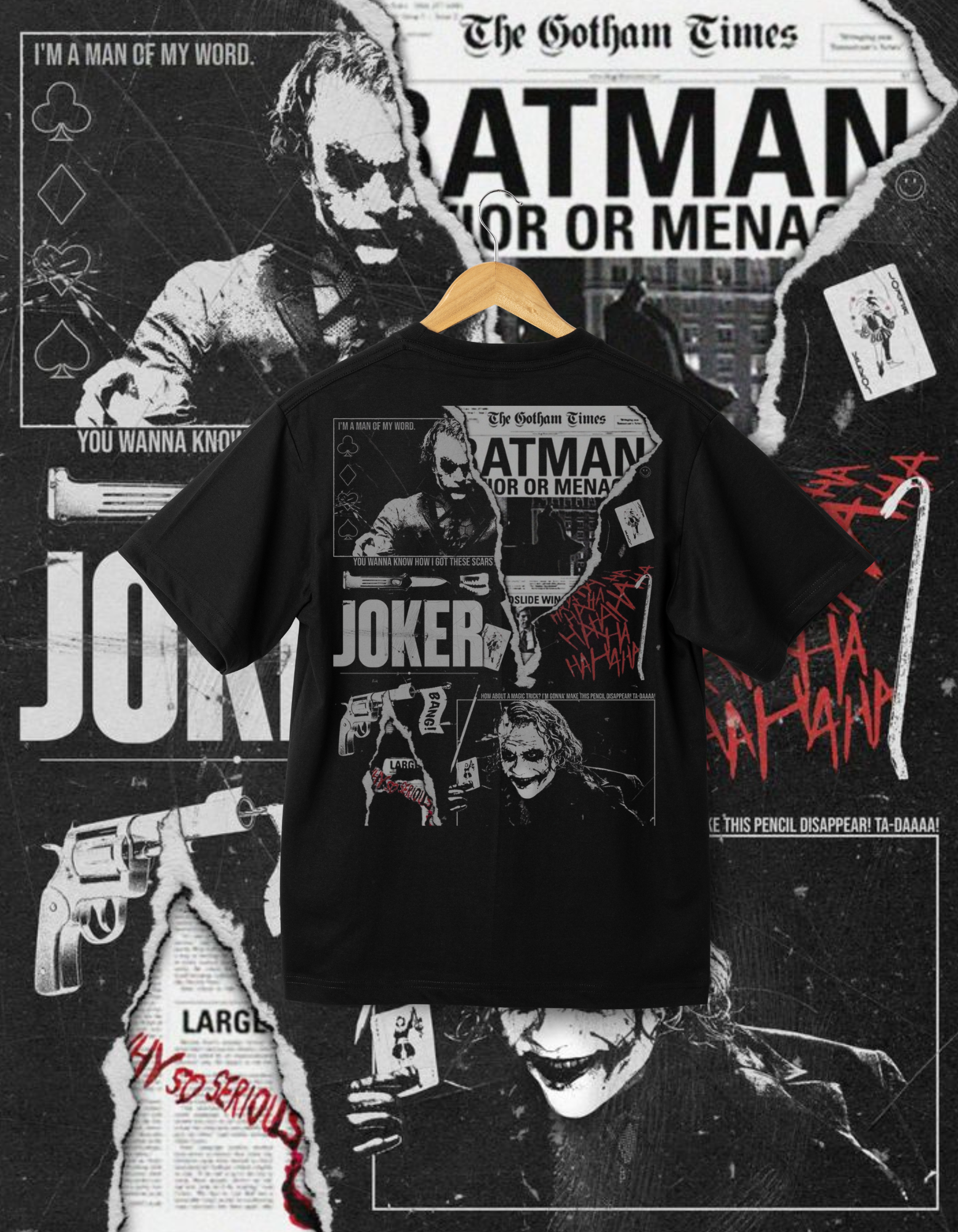 The Dark Knight Joker Minimalist Oversize T-Shirt