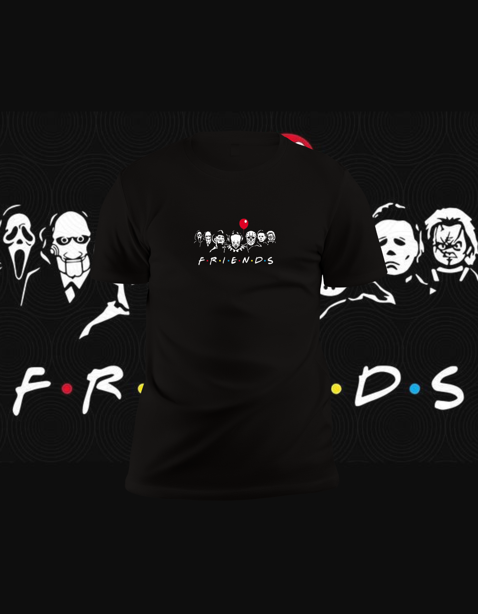 Horror Movie Villains Mashup T-Shirt