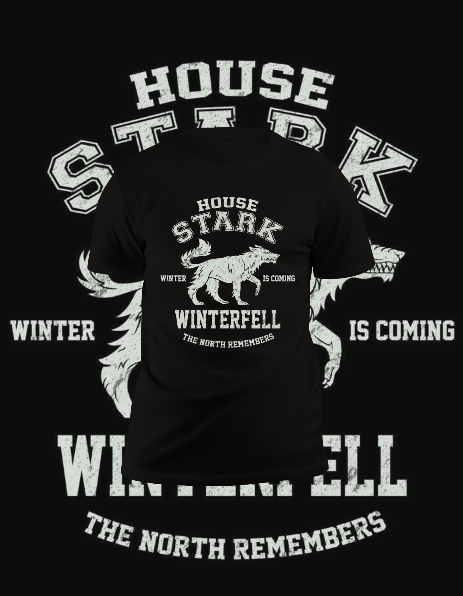 Game of Thrones House Stark Direwolf "Winter Is Coming" T-Shirt