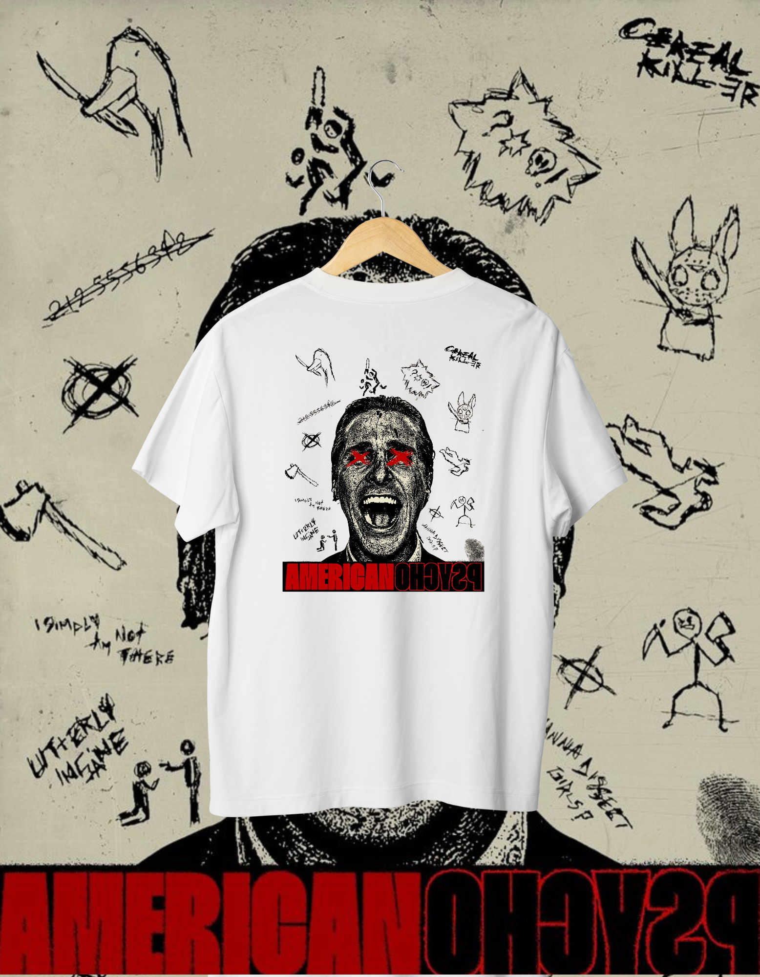 Cereal Killer American Psycho Sketch T-Shirt