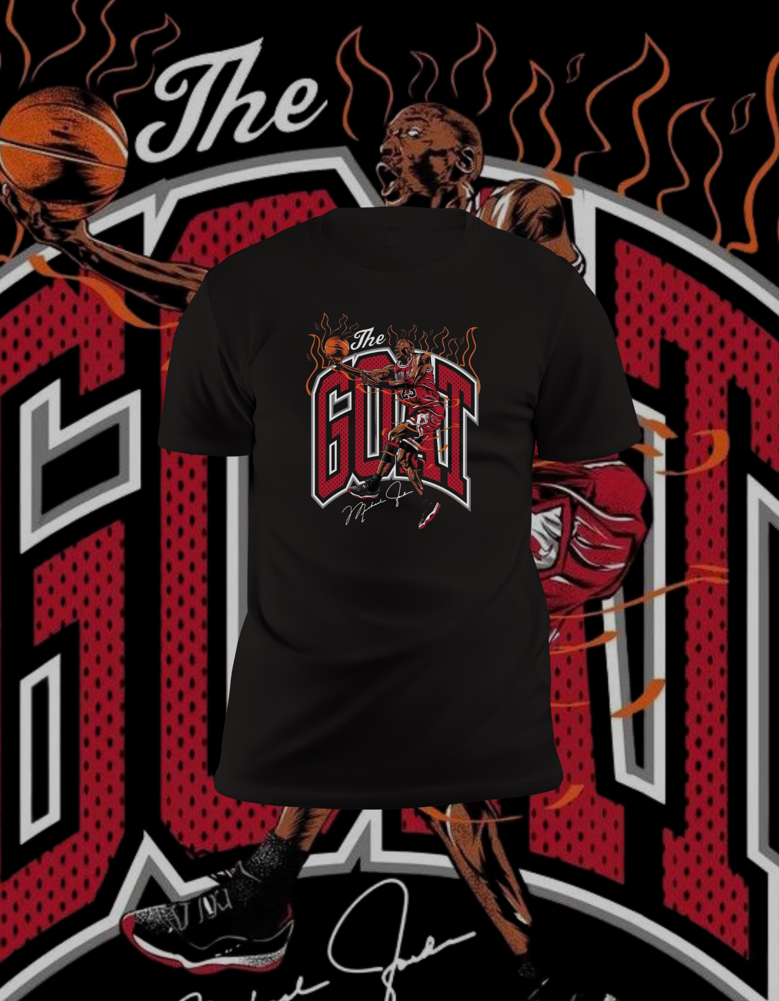 Michael Jordan 'The GOAT' T-Shirt - Chicago Bulls Legend Graphic Tee