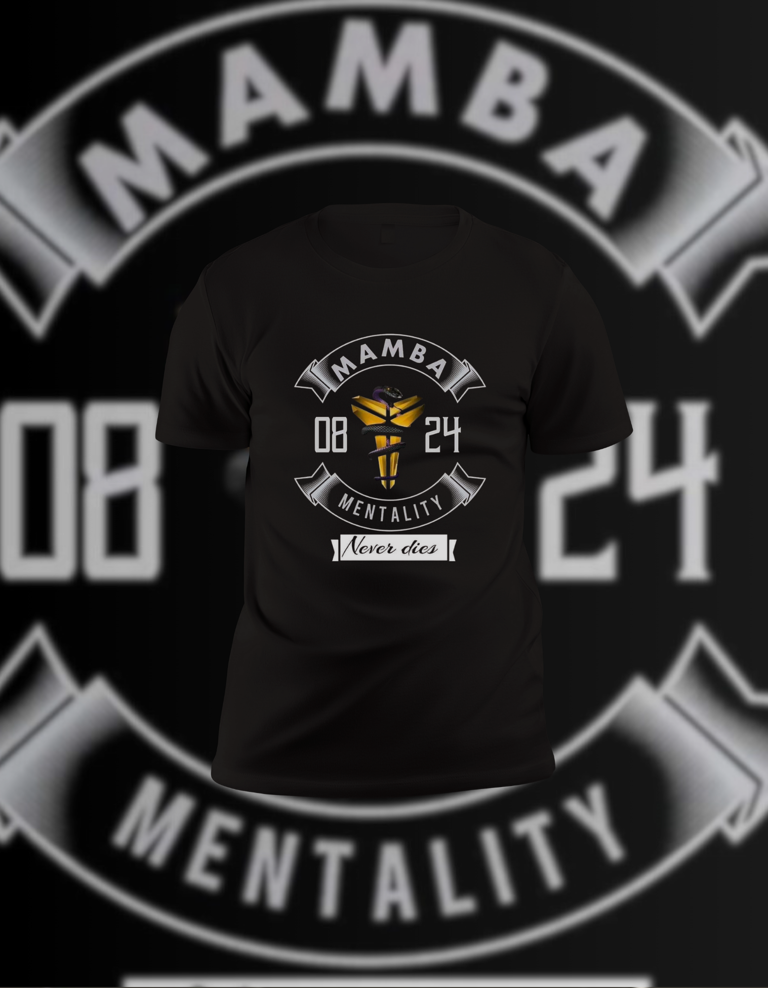 Kobe Bryant Mamba Mentality T-Shirt - 08 24 Never Dies Tribute Tee