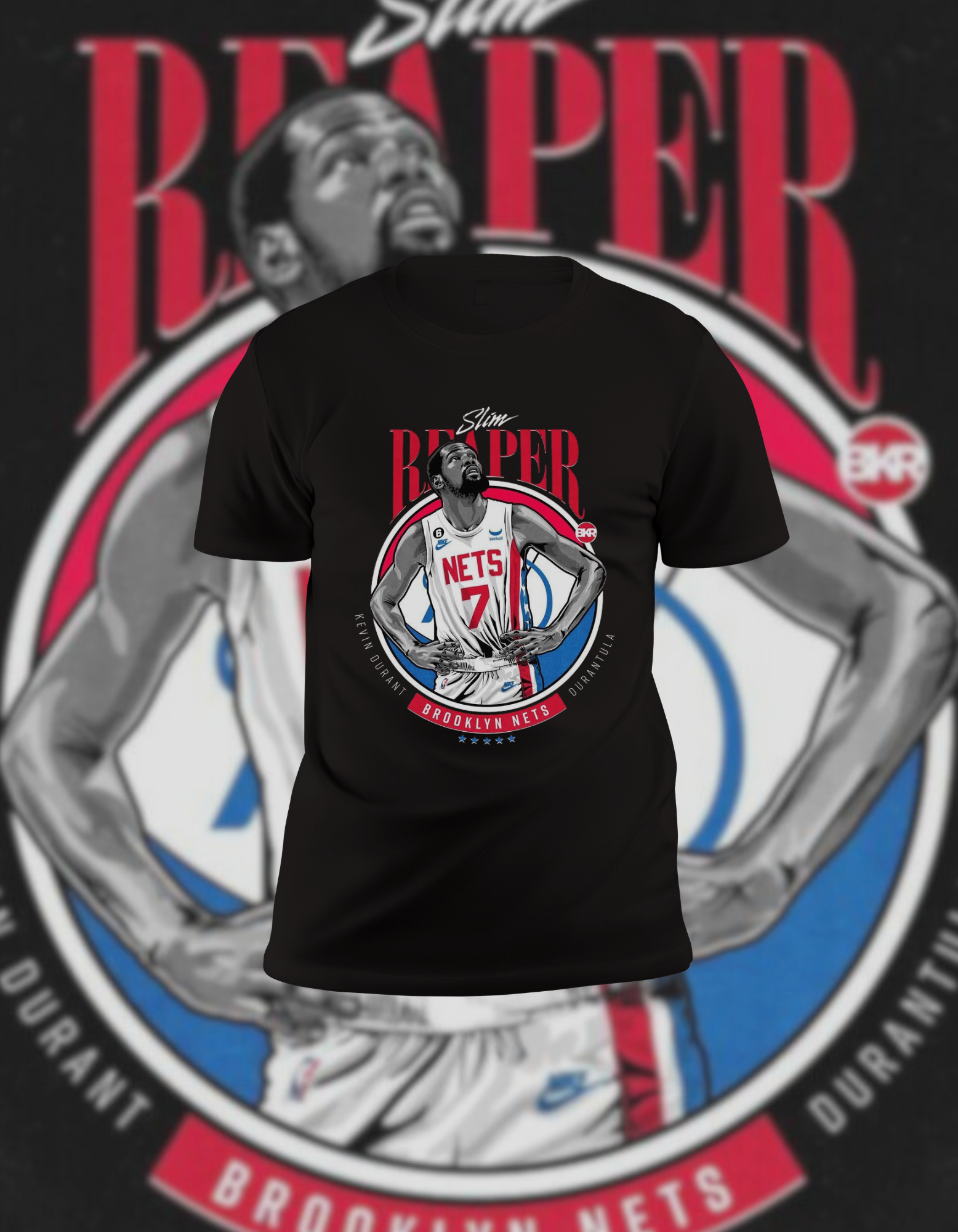 Kevin Durant 'Slim Reaper' T-Shirt - Brooklyn Nets Graphic Tee
