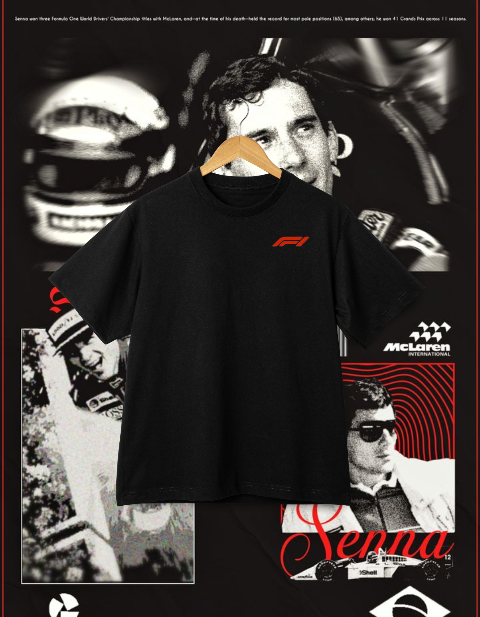 Ayrton Senna "King of Rain" Oversized T-Shirt