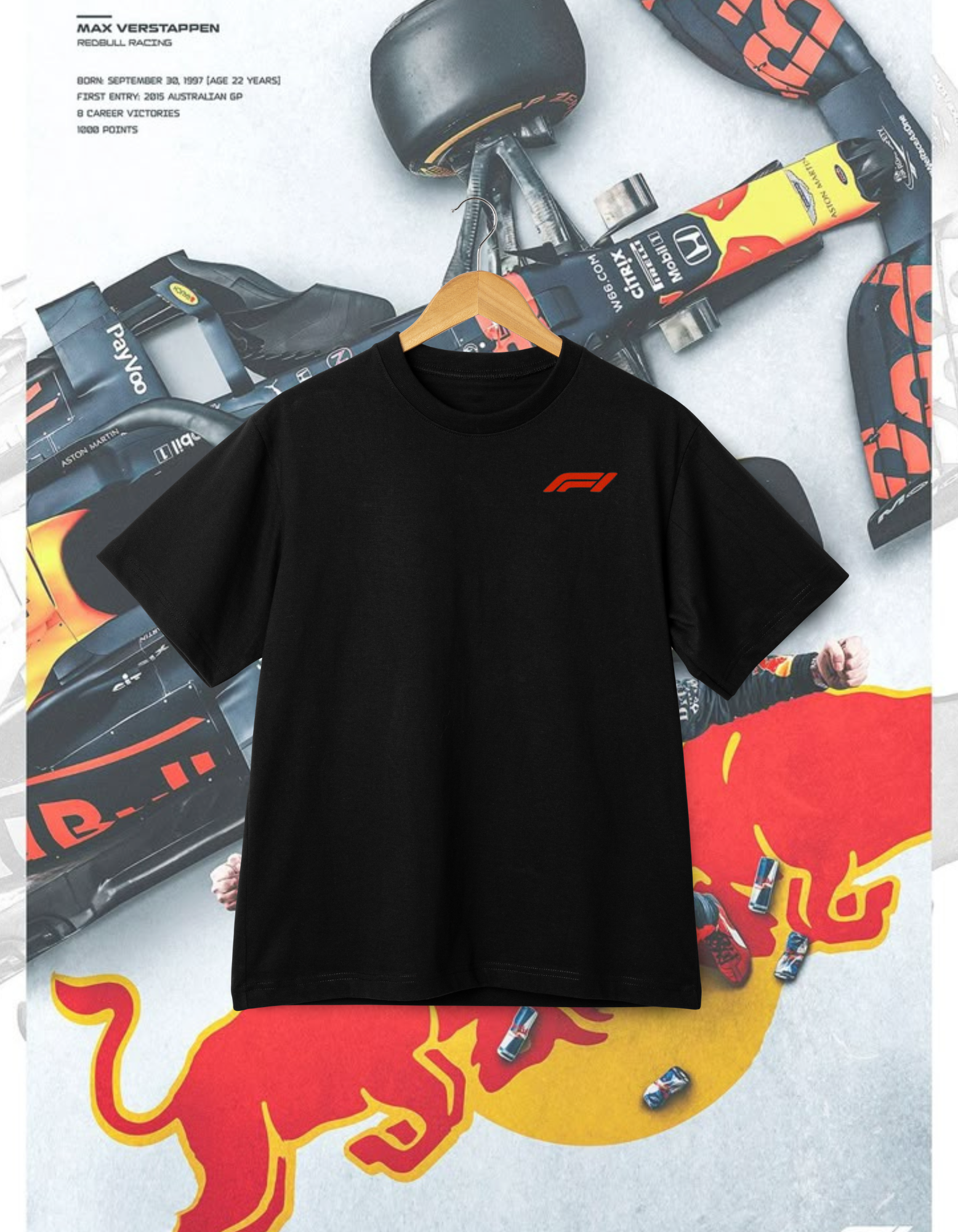 Max Verstappen Red Bull Graphic Oversized T-Shirt