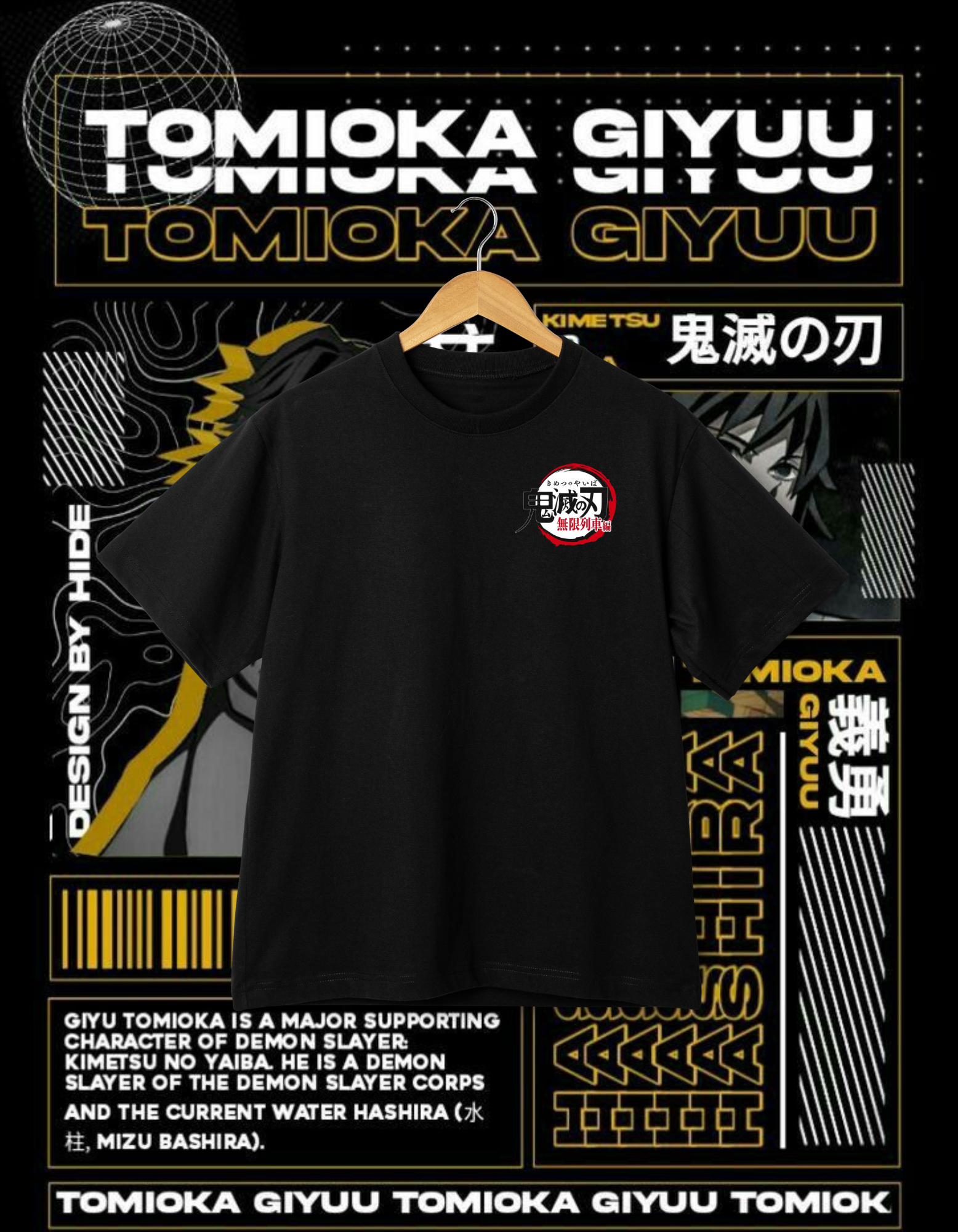 Demon Slayer T-Shirt - Tomioka Giyuu Water Hashira