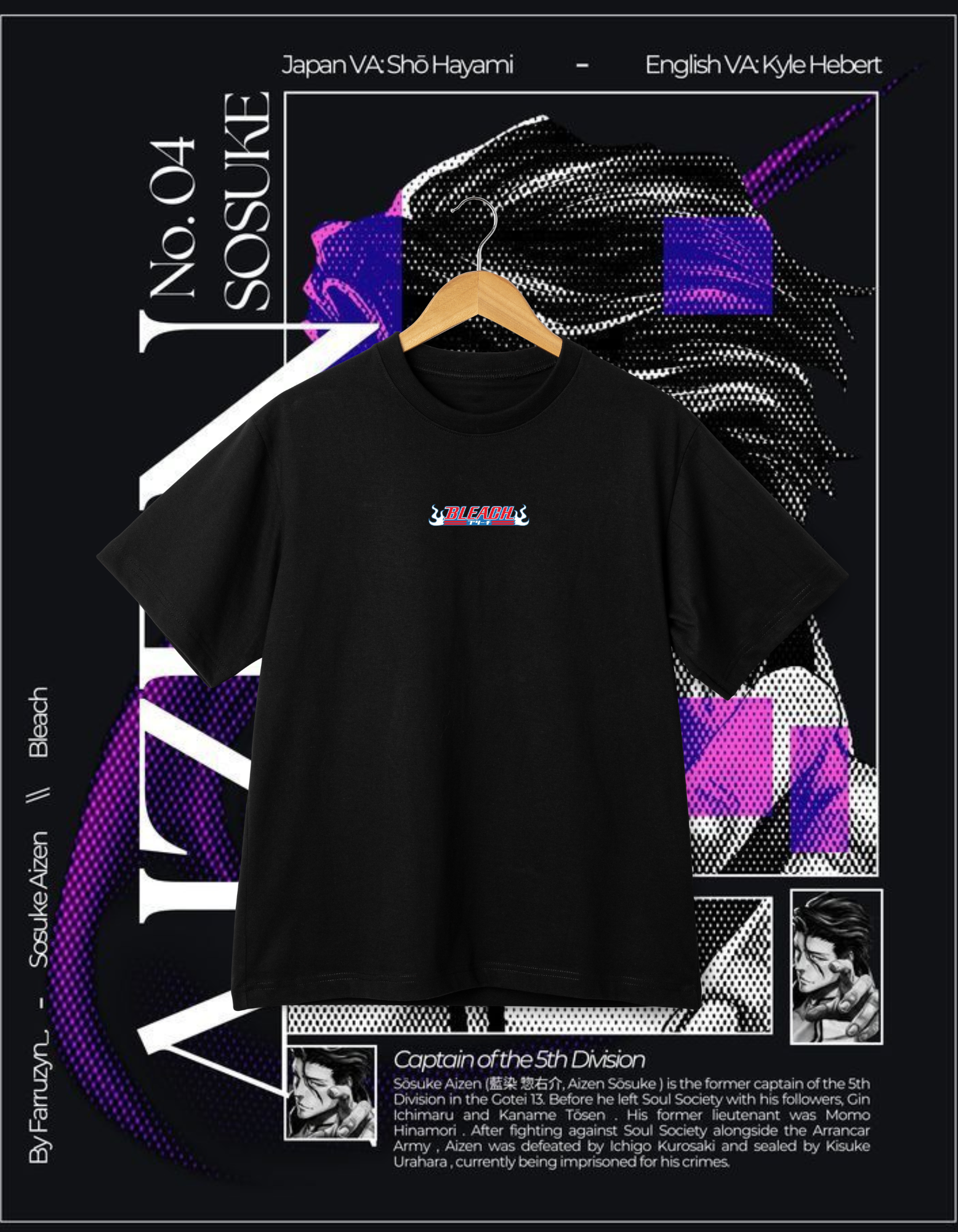Bleach "Sosuke Aizen" T-Shirt - Captain of the 5th Division