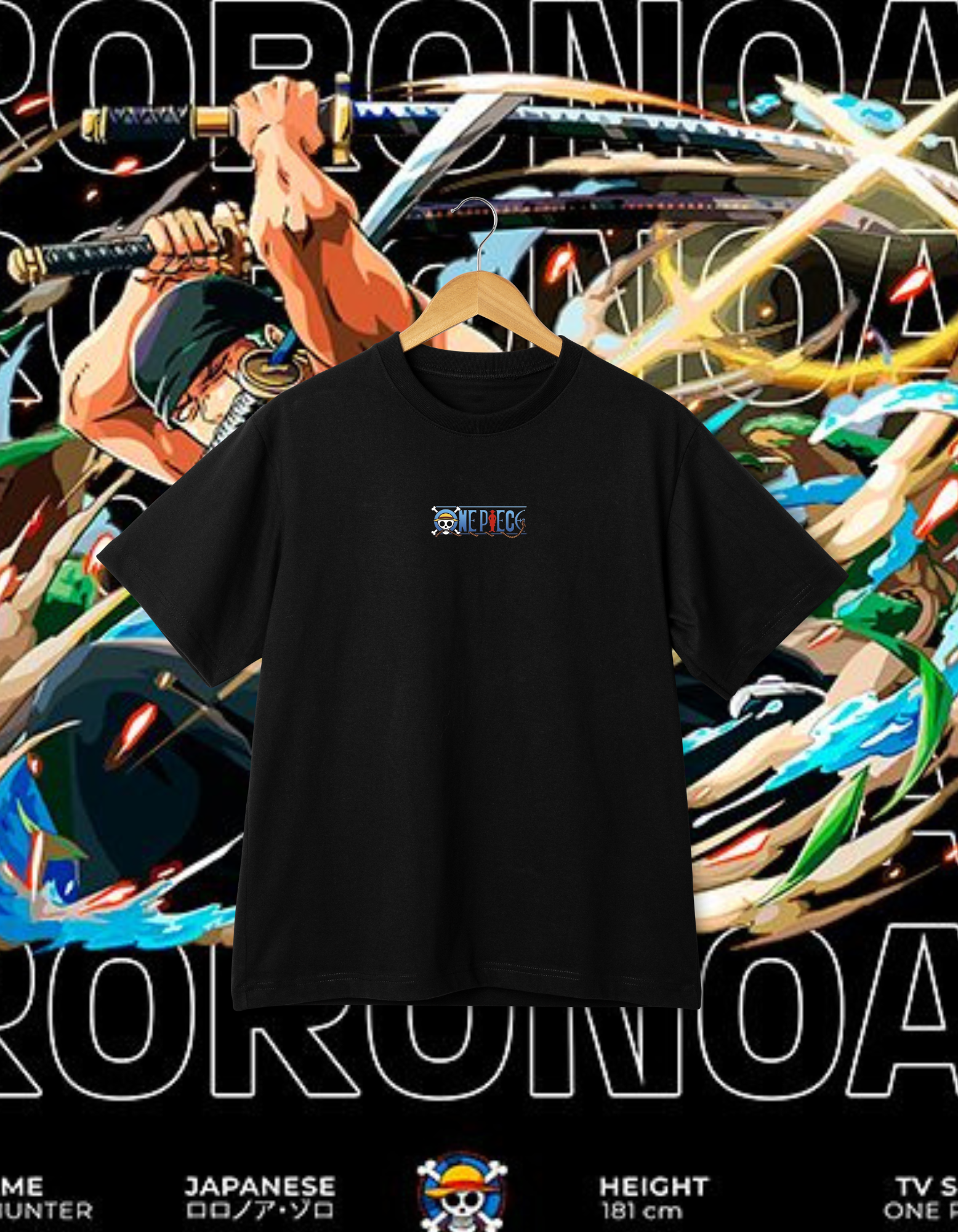 One Piece T-Shirt - Roronoa Zoro "Santoryu"