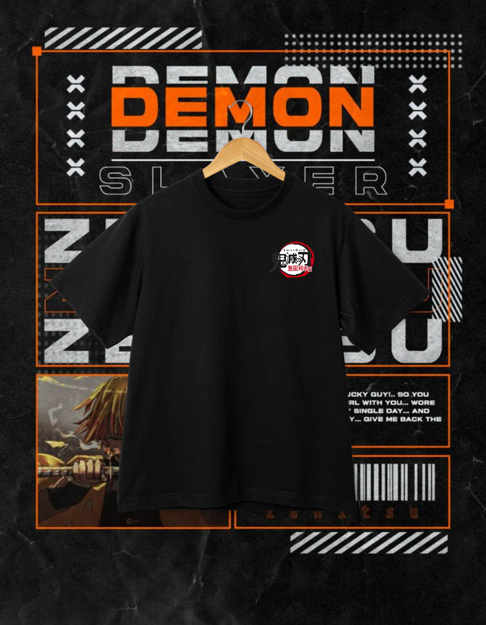 Demon Slayer Zenitsu Agatsuma Graphic T-shirt
