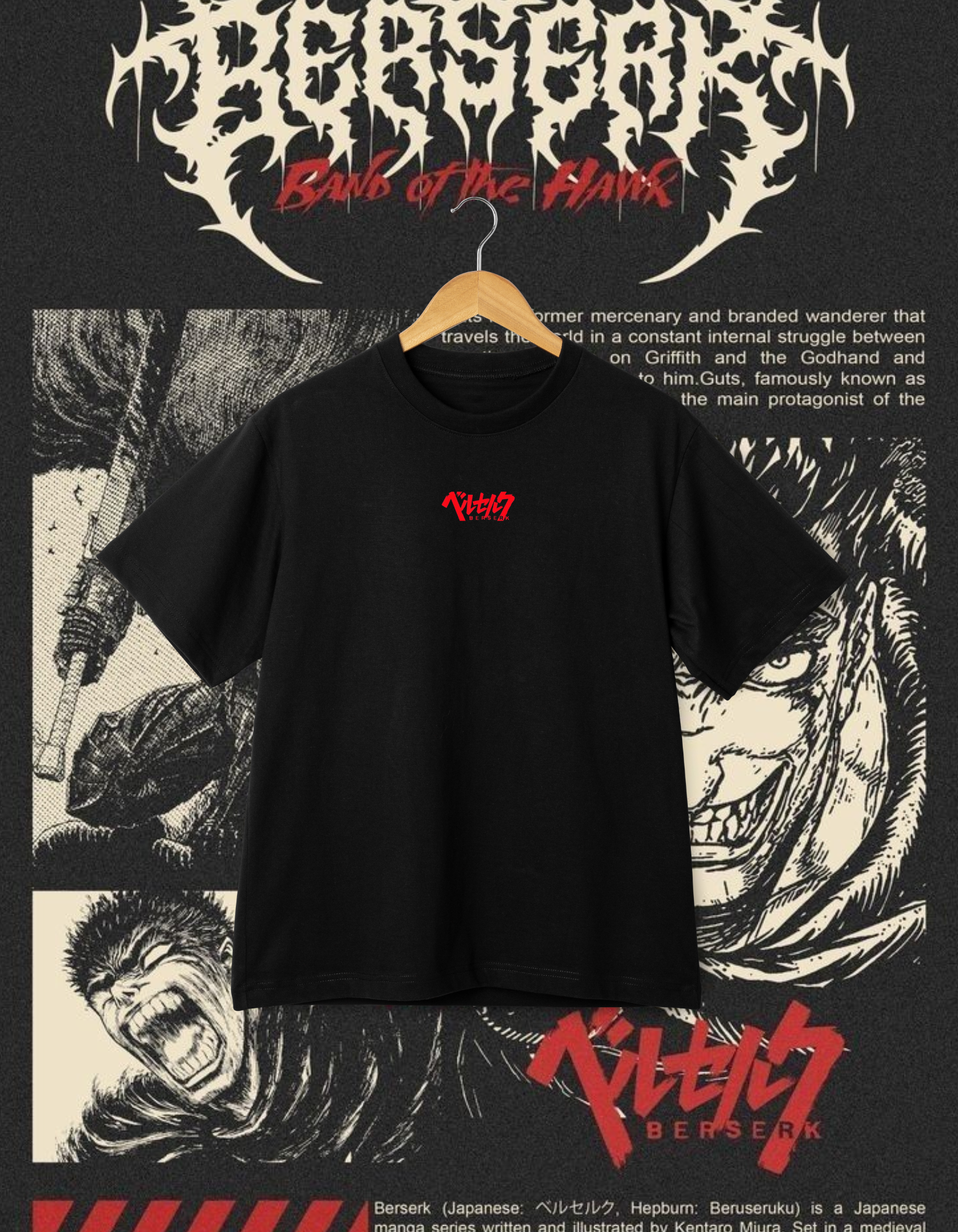 Berserk Guts Band of the Hawk Graphic T-Shirt