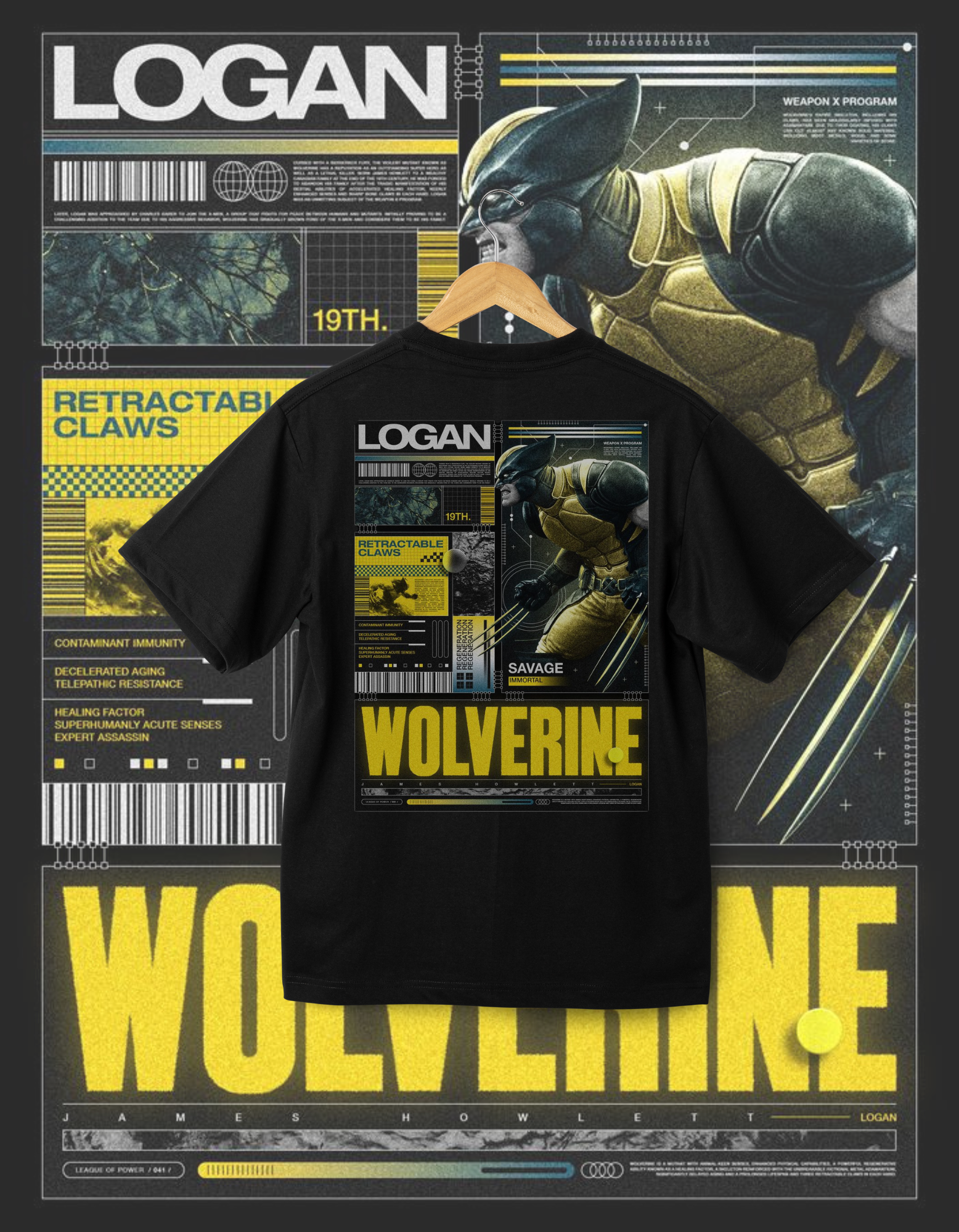 Logan Wolverine Weapon X Graphic T-Shirt