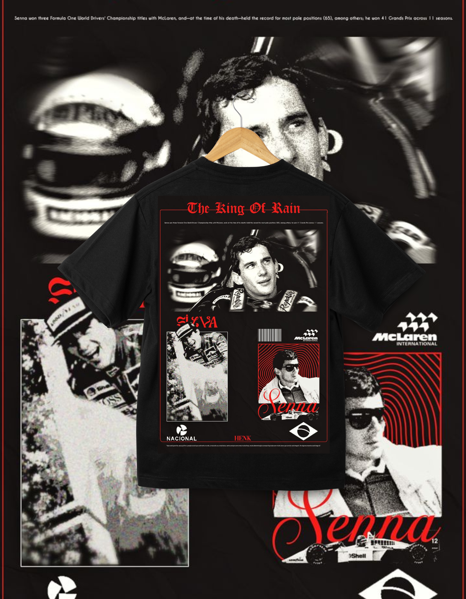 Ayrton Senna "King of Rain" Oversized T-Shirt