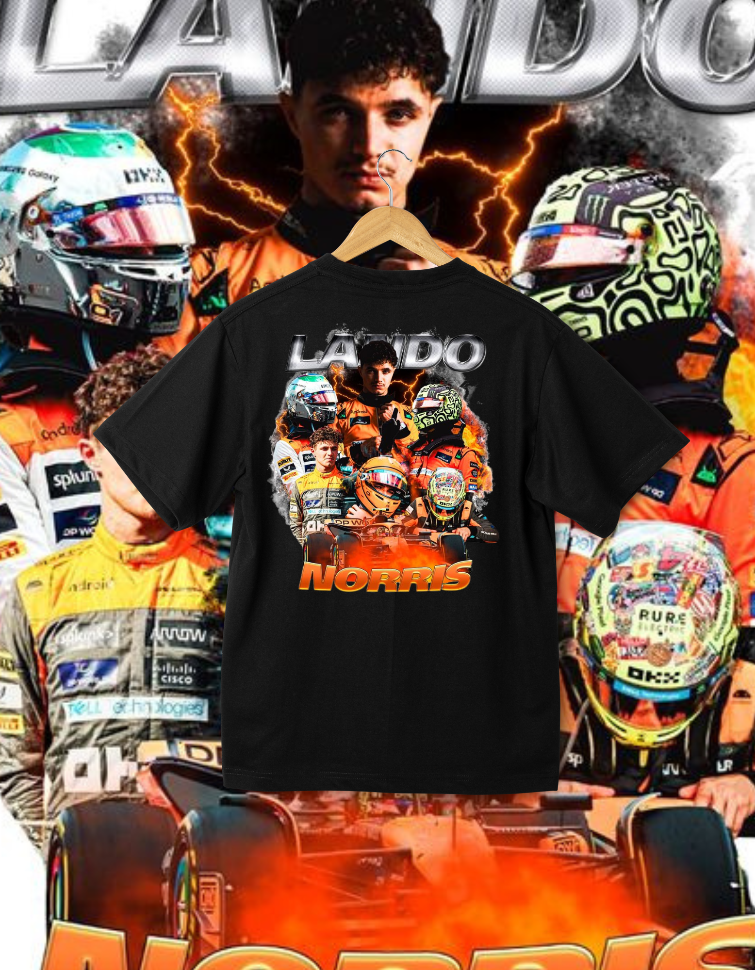 Lando Norris 8-Bit McLaren Oversized T-Shirt