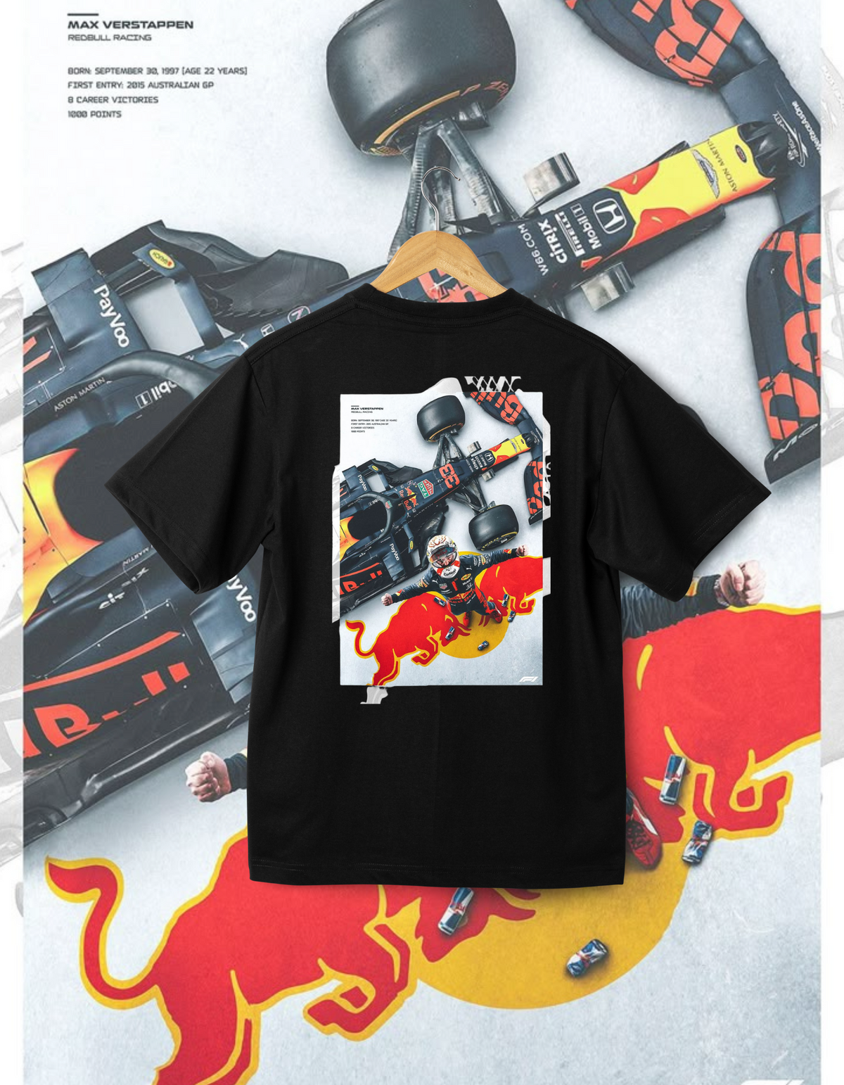 Max Verstappen Red Bull Graphic Oversized T-Shirt