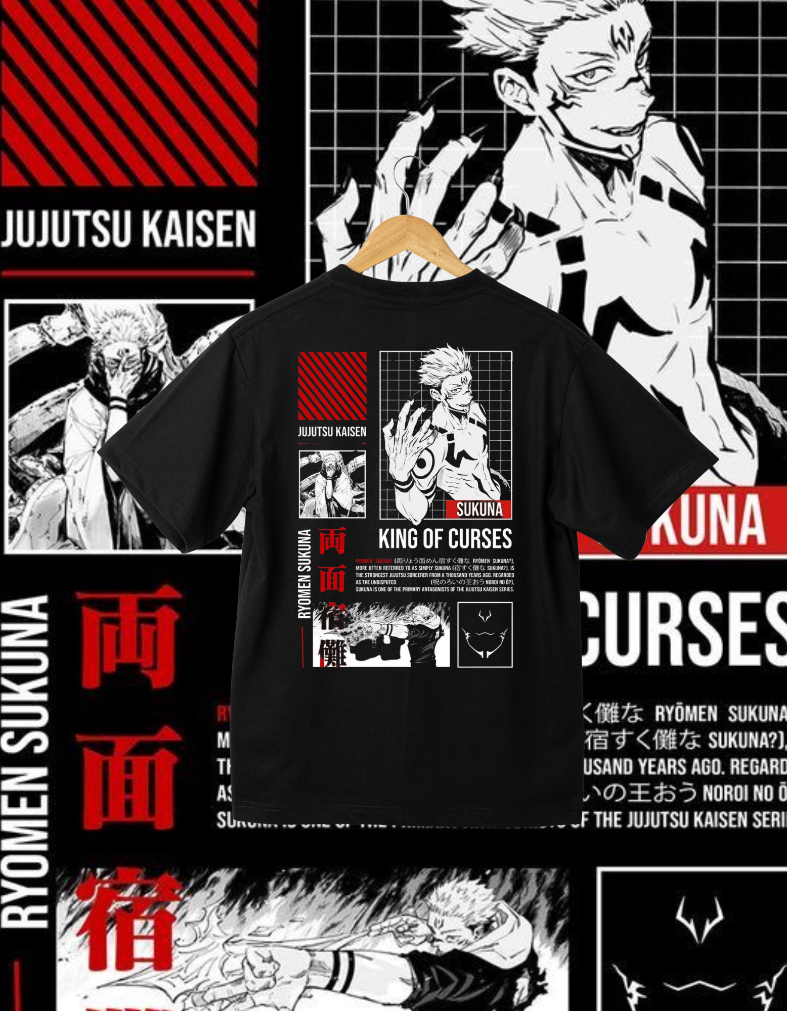 Jujutsu Kaisen "Sukuna" T-Shirt - Ryomen Sukuna King of Curses