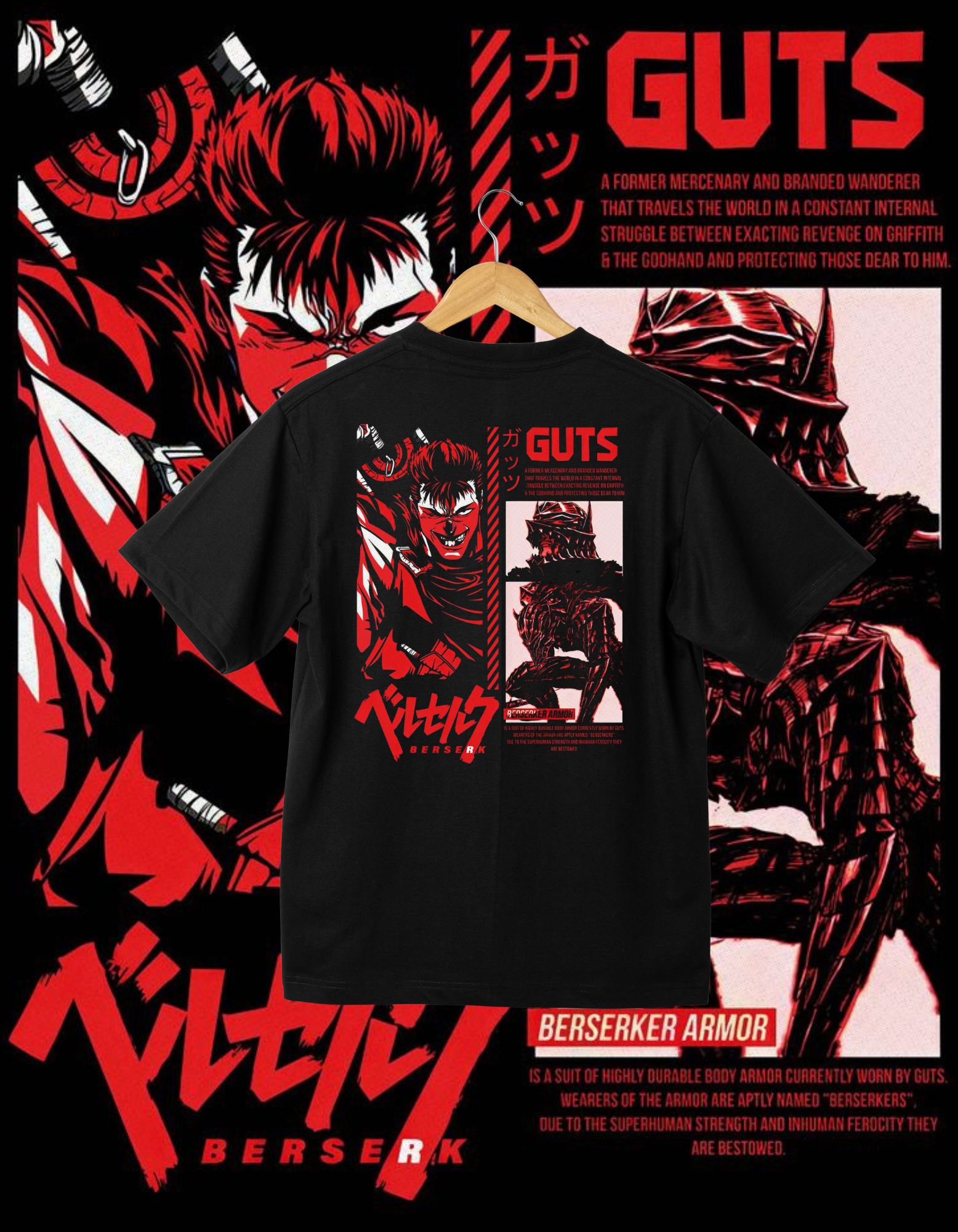 Berserk Guts Branded T-Shirt