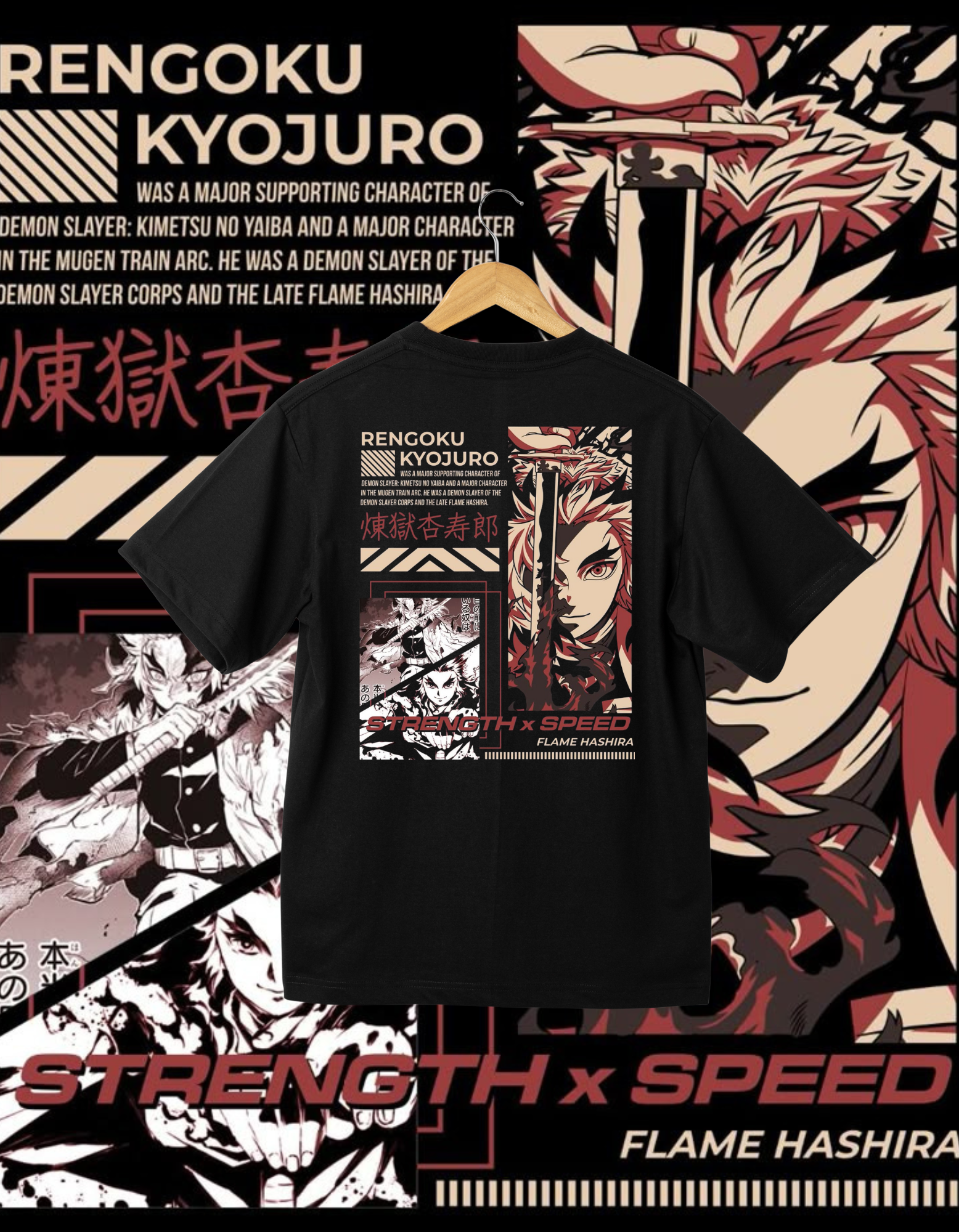 Demon Slayer Rengoku Kyoujuro T-shirt - Flame Hashira
