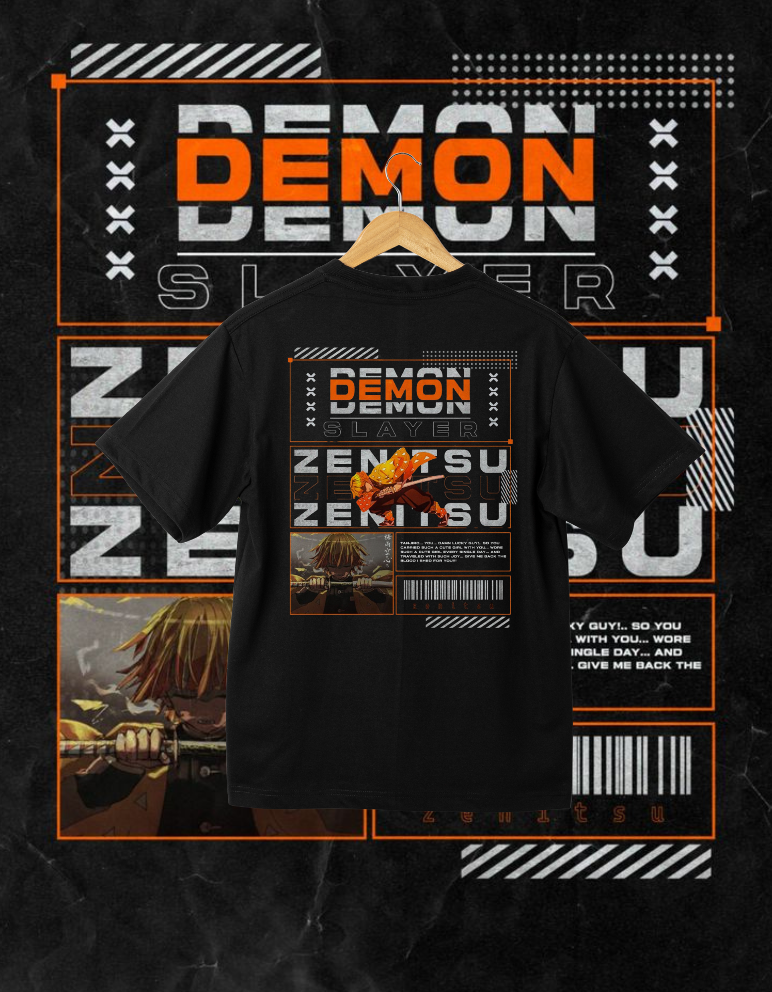 Demon Slayer Zenitsu Agatsuma Graphic T-shirt