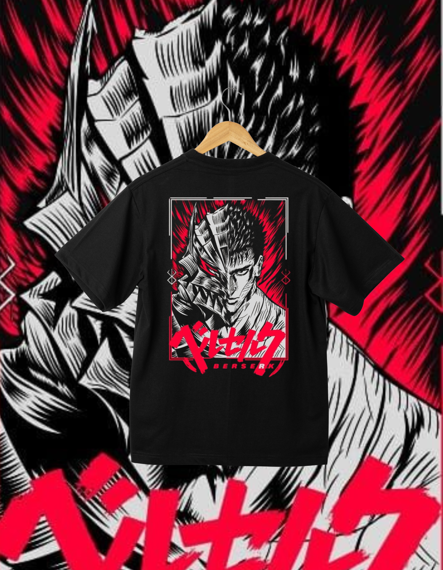 Berserk Guts T-shirt - Black Swordsman