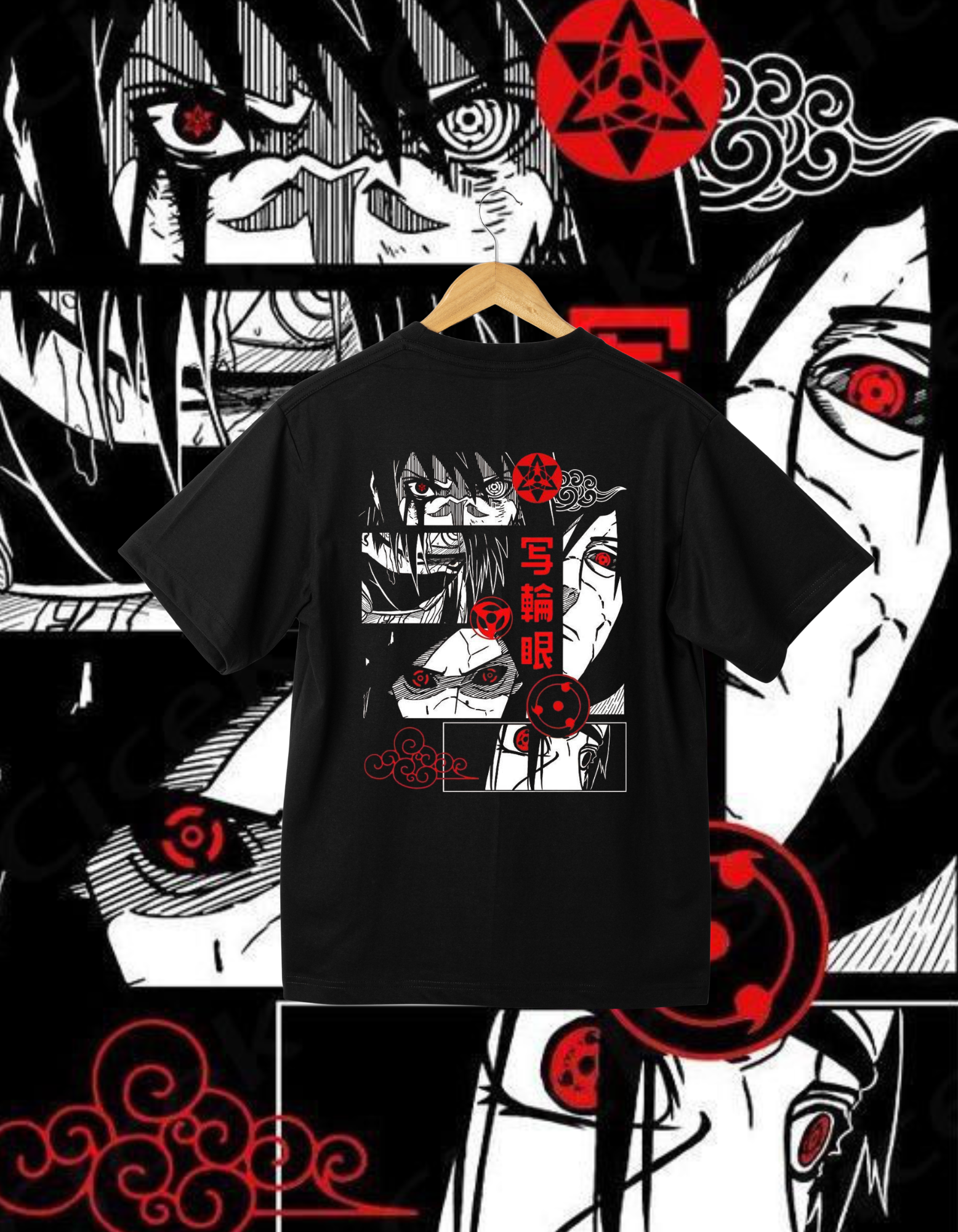 Naruto Shippuden Uchiha Clan T-shirt - Sharingan