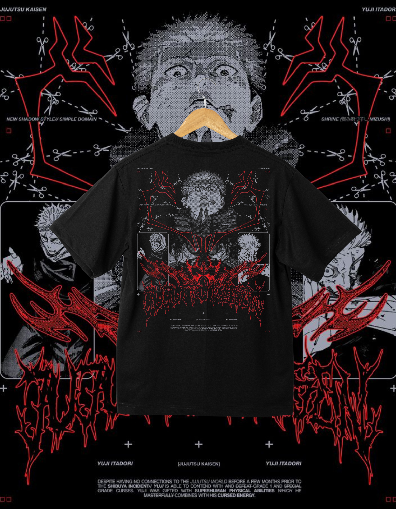 Jujutsu Kaisen Itadori Sukuna Graphic T-shirt