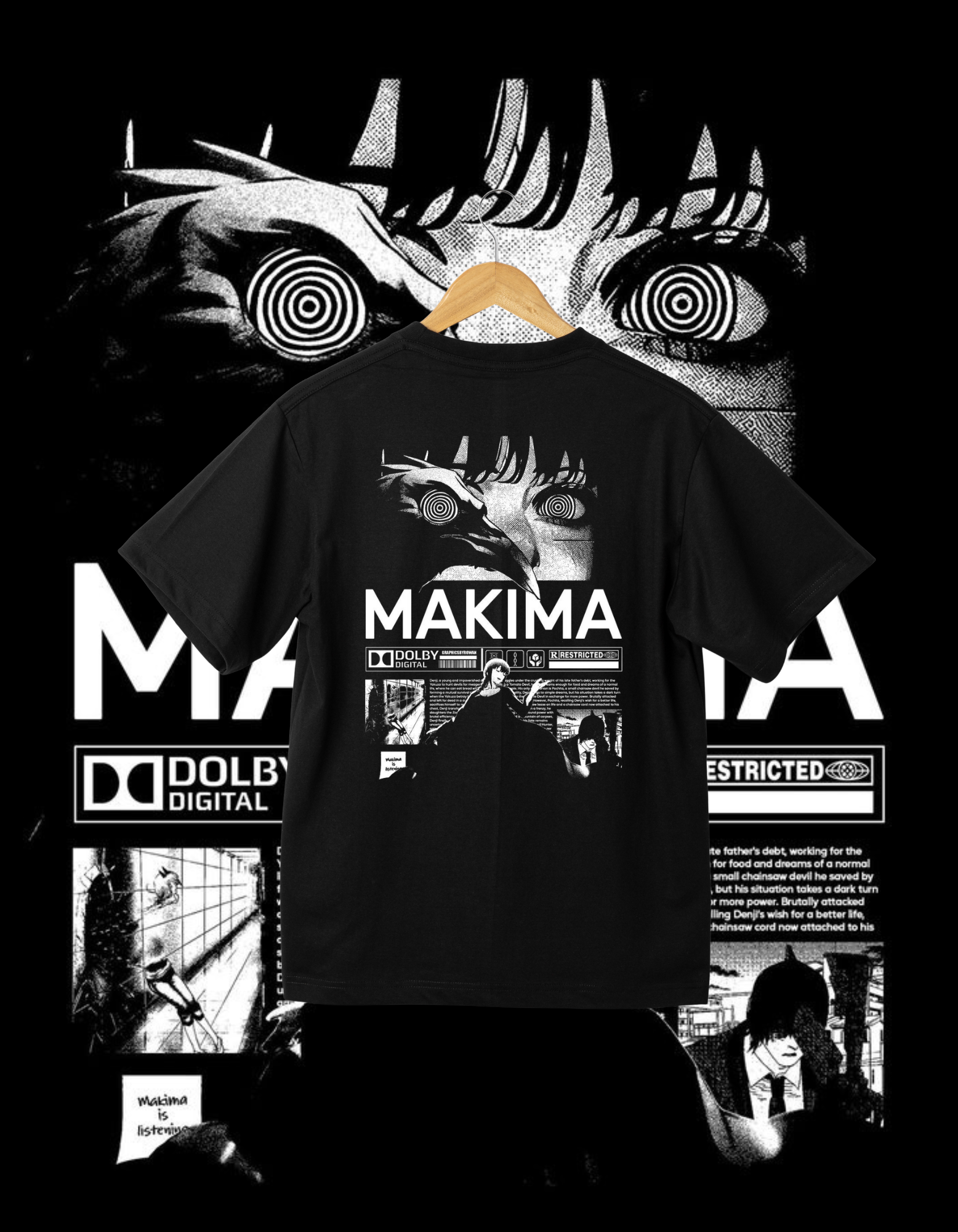 Chainsaw Man Makima "Makima Is Listening" T-Shirt